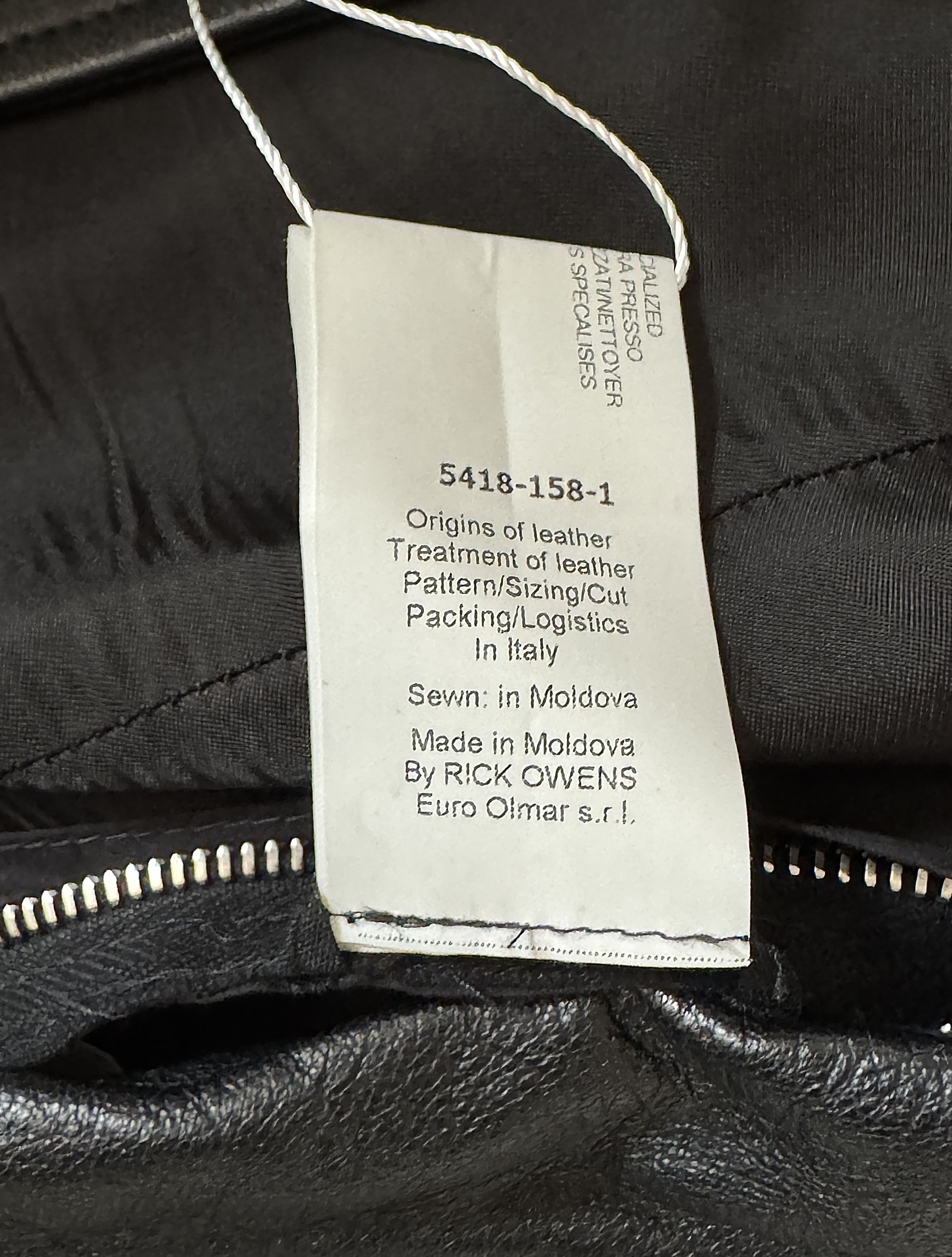 Rick Owens Rick Owens NWT Mollino Asymmetrical Black Leather Jacket Size US M / EU 48-50 / 2 - 6 Thumbnail