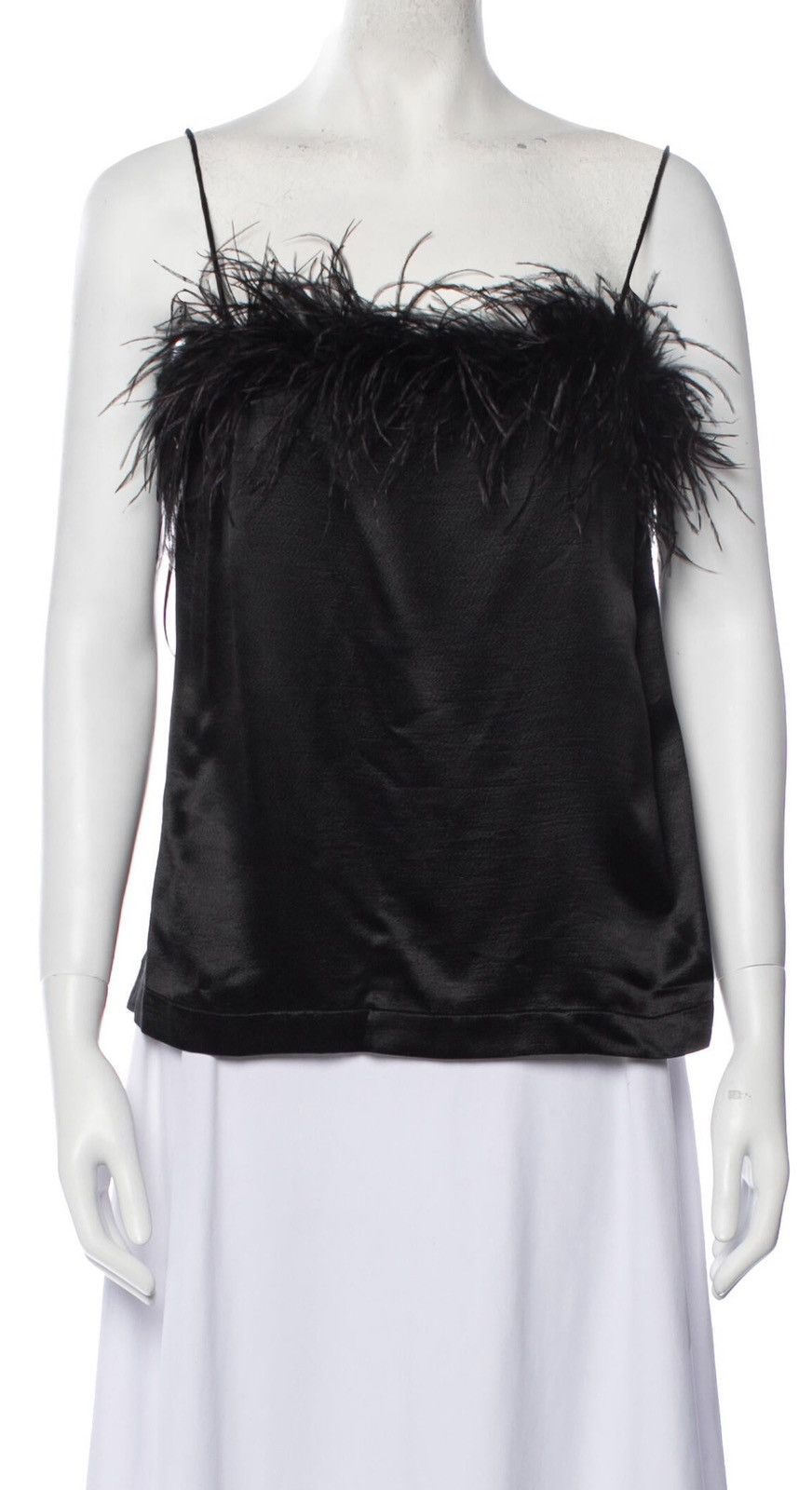 Veronica Beard Veronica Beard Square Neckline Camisole Ostrich Feathers Size XS / US 0-2 / IT 36-38 - 1 Thumbnail