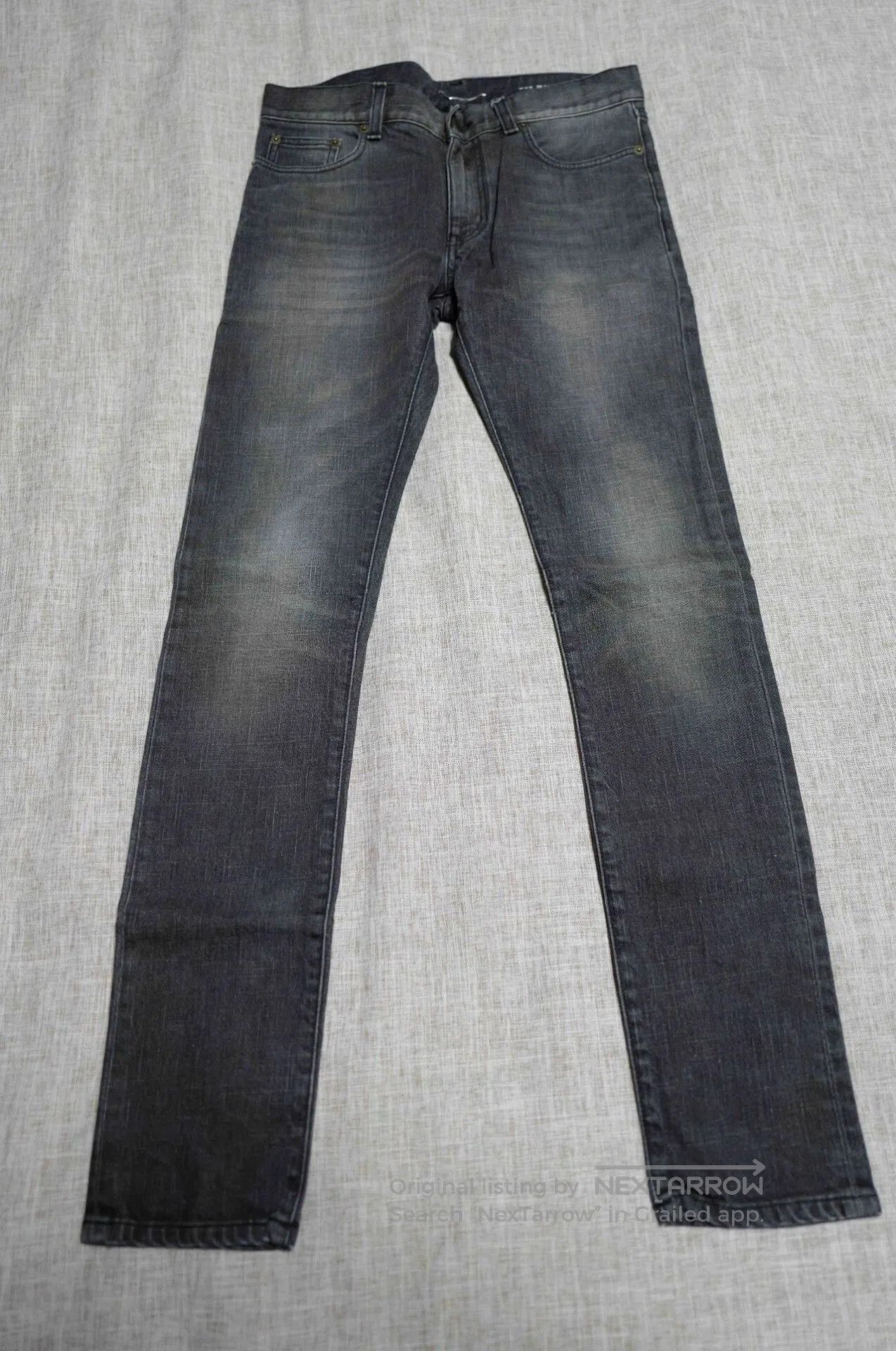 Saint Laurent Paris Saint Laurent Gray Distressed Denim Pants. Size US 30 / EU 46 - 1 Thumbnail