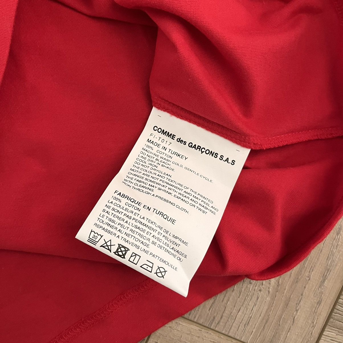 Comme des Garcons SHIRT Comme des Garçons Shirt Oversized Red T Shirt Size US S / EU 44-46 / 1 - 6 Thumbnail
