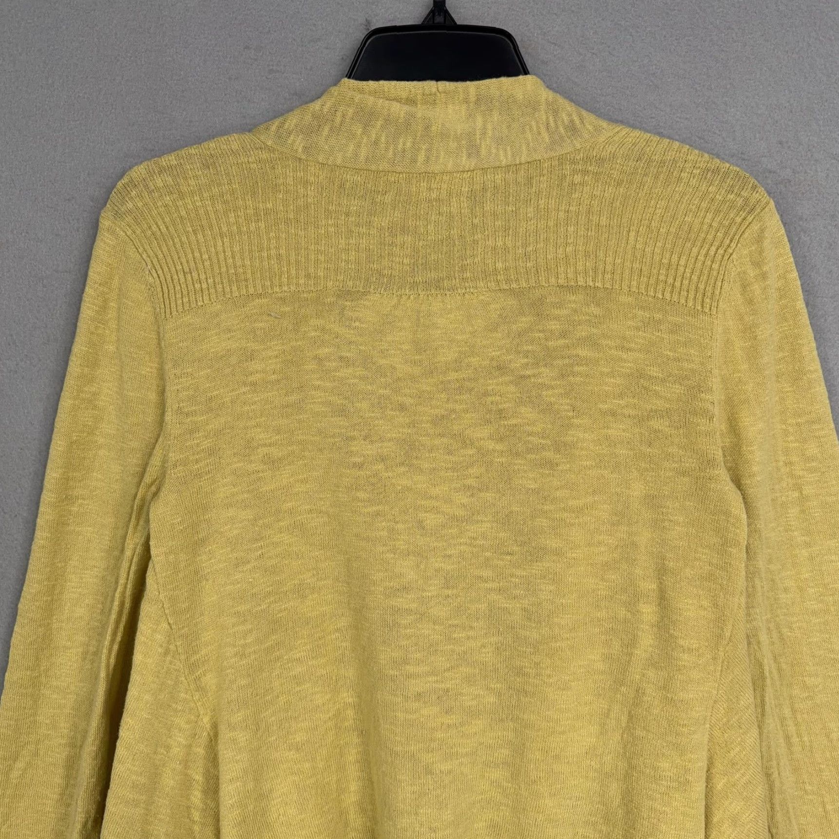 Eileen Fisher Eileen Fisher Cardigan Womens XS Yellow Open Front Draped Pockets Sweater Size XS / US 0-2 / IT 36-38 - 5 Thumbnail