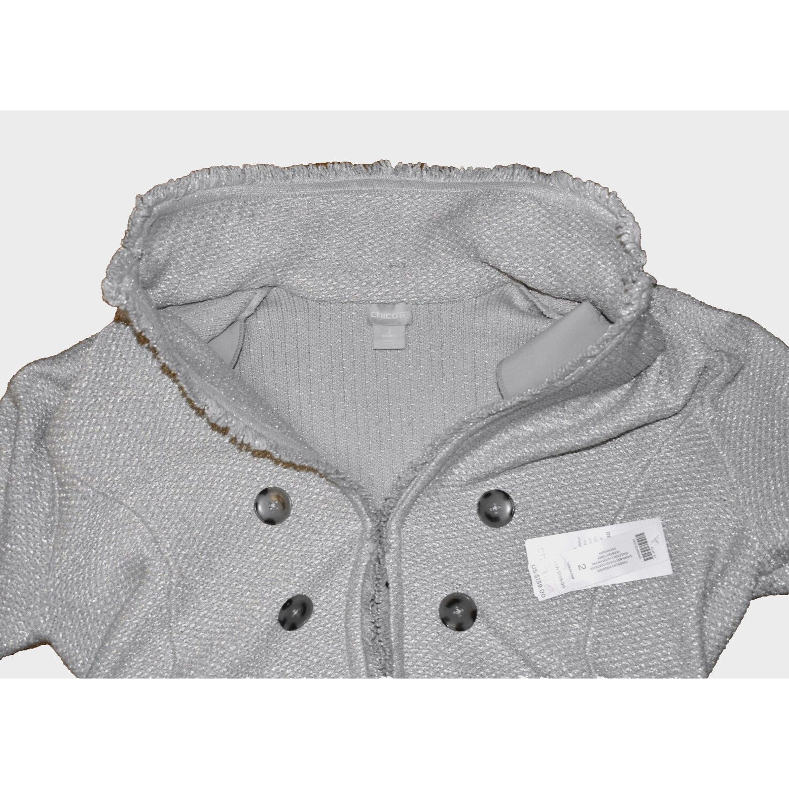 Chicos NWT CHICOS Shimmer Tweed Knit Cardigan Sweater 2 US L $139 Size L / US 10 / IT 46 - 4 Thumbnail