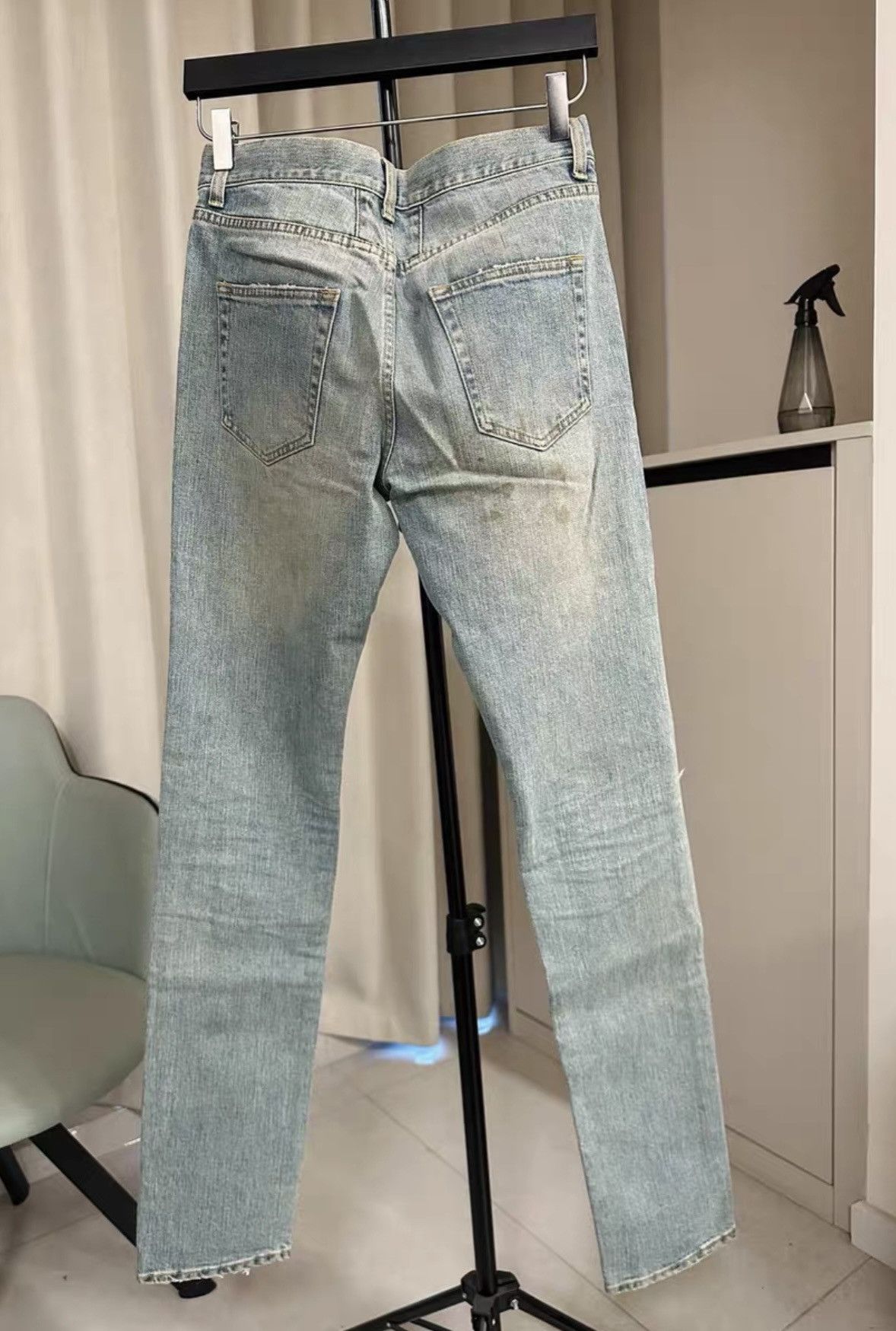 Saint Laurent Paris Saint Laurent SLP 2017SS D02 Double Knee Slashed Jeans Size US 29 - 2 Thumbnail