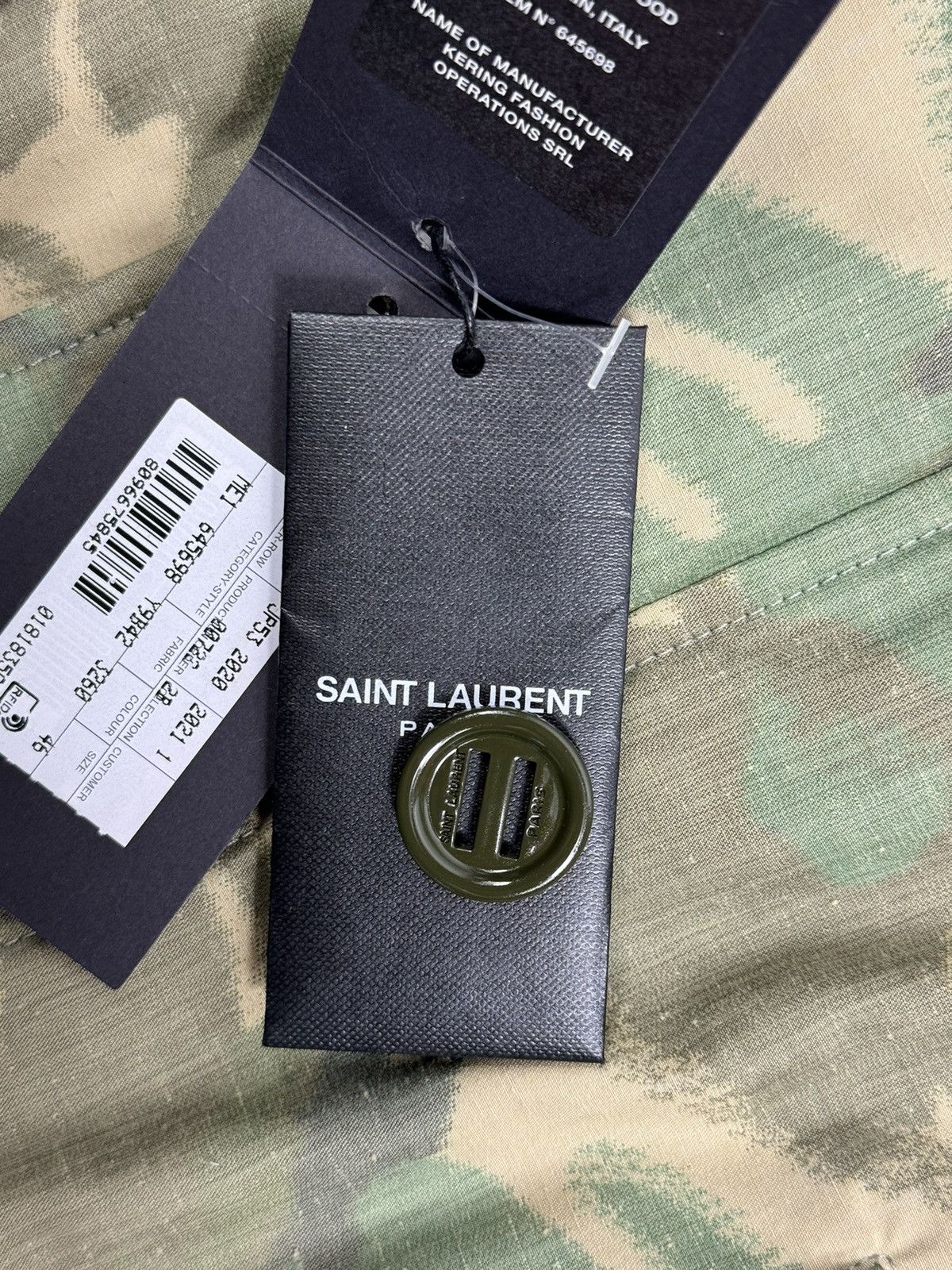 Saint Laurent Paris CAMOUFLAGE REAL SHEARLING HOOD JACKET Size US S / EU 44-46 / 1 - 15 Thumbnail