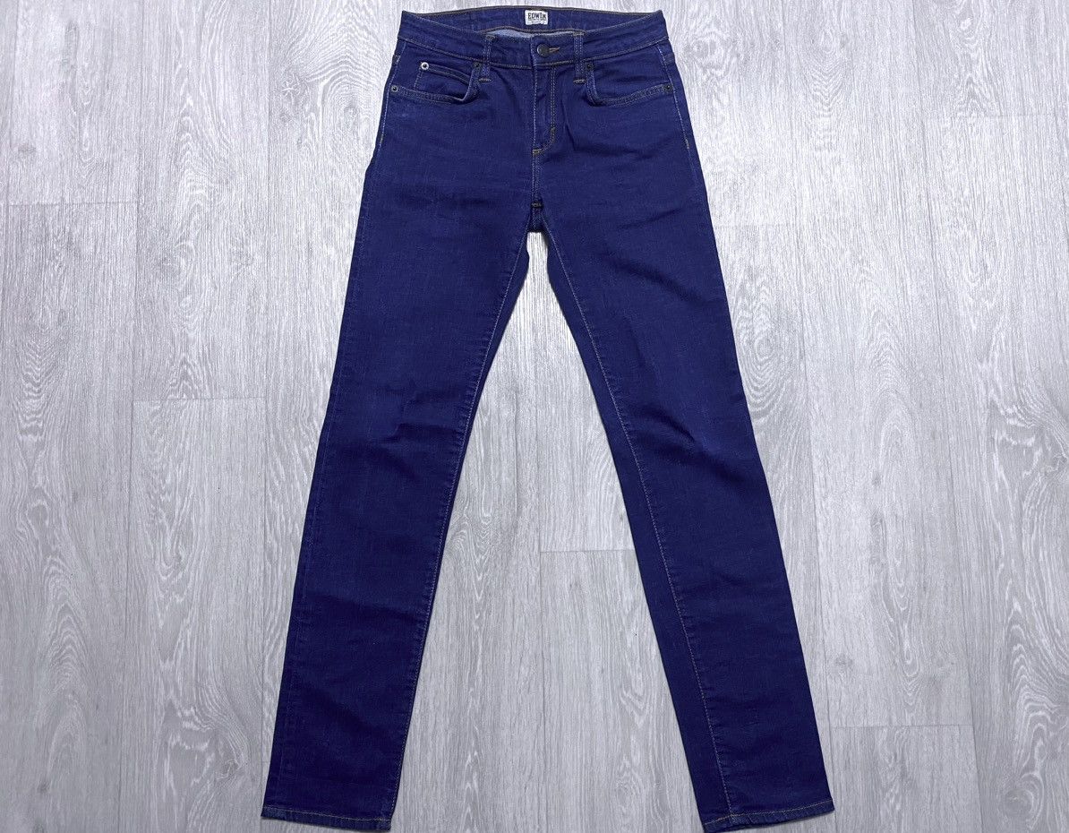 Edwin Womens Edwin Sally Pant Navy Jeans Denim Japanese Streetwear Size 27" / US 4 / IT 40 - 6 Thumbnail
