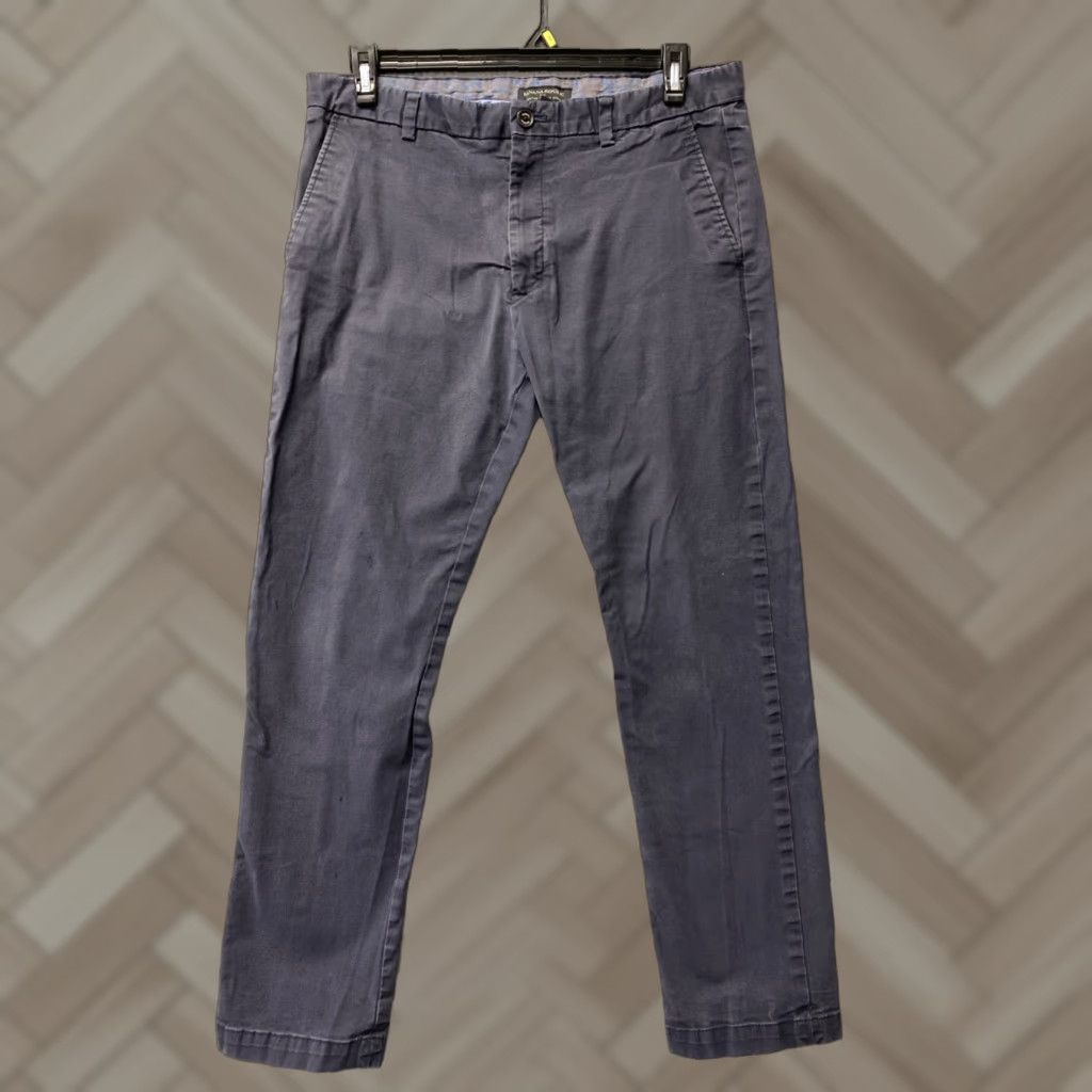 Banana Republic Banana Republic Chino Pants Mens 35x32 Dark Charcoal Skinny Fit Travel Slimming Regular Size Type Pants Mens Size US 35 - 1 Thumbnail