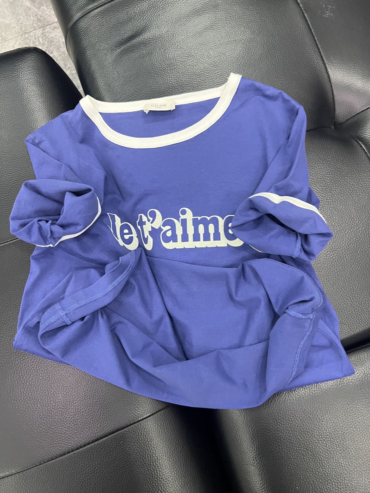 Celine Celine “Je t’aime” Colorblock T-Shirt Size M / US 6-8 / IT 42-44 - 12 Thumbnail
