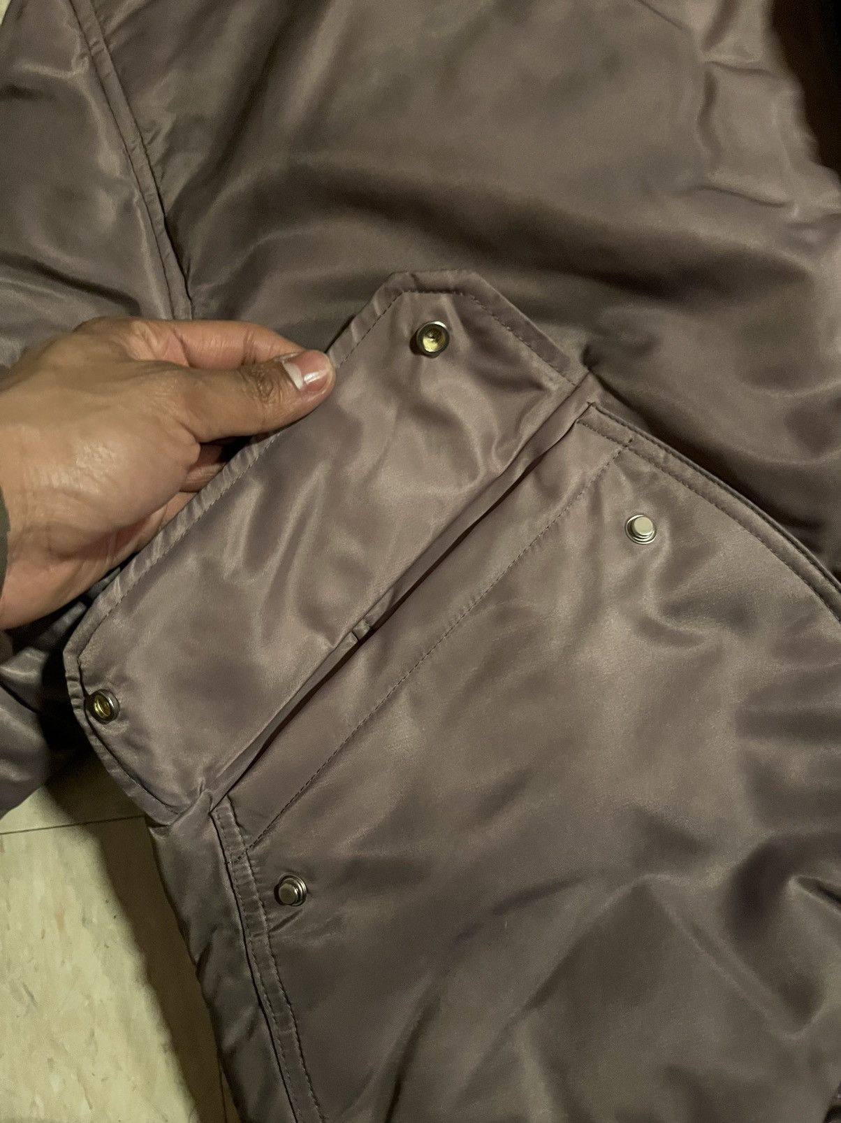 No Faith Studios NoFaithStudios BASIC REVERSIBLE WAFFLE BOMBER BURGUNDY Size US M / EU 48-50 / 2 - 7 Thumbnail
