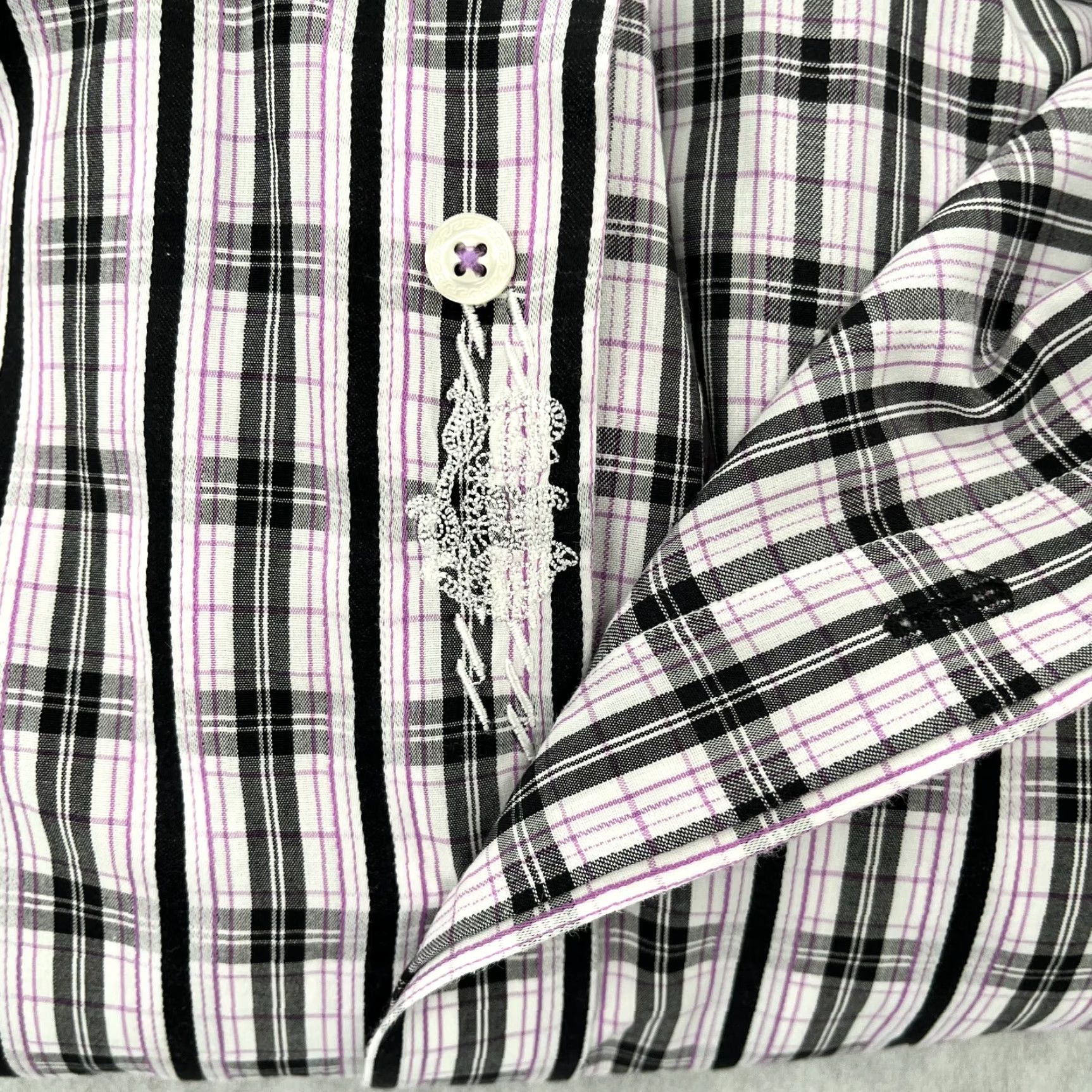 Robert Graham VINTAGE Robert Graham Shirt Adult Large Pink White Striped Button-Up Long Sleeve Mens L Size US L / EU 52-54 / 3 - 7 Thumbnail