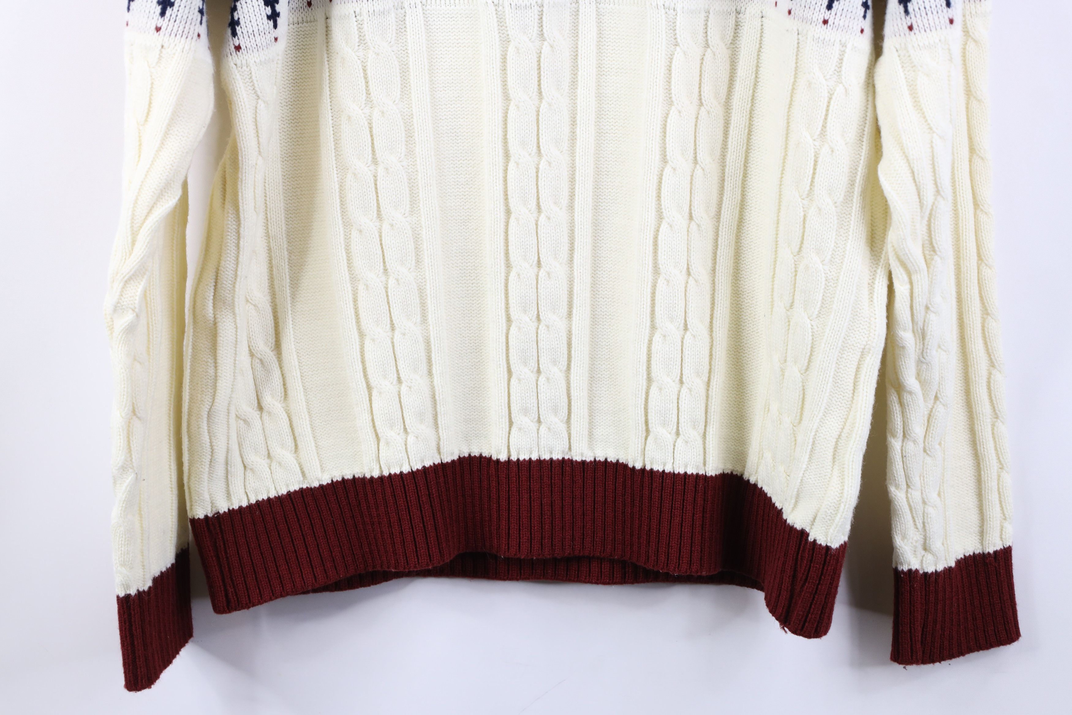 Vintage Vintage 70s Streetwear Ribbed Cable Knit Shawl Sweater Size US L / EU 52-54 / 3 - 11 Thumbnail