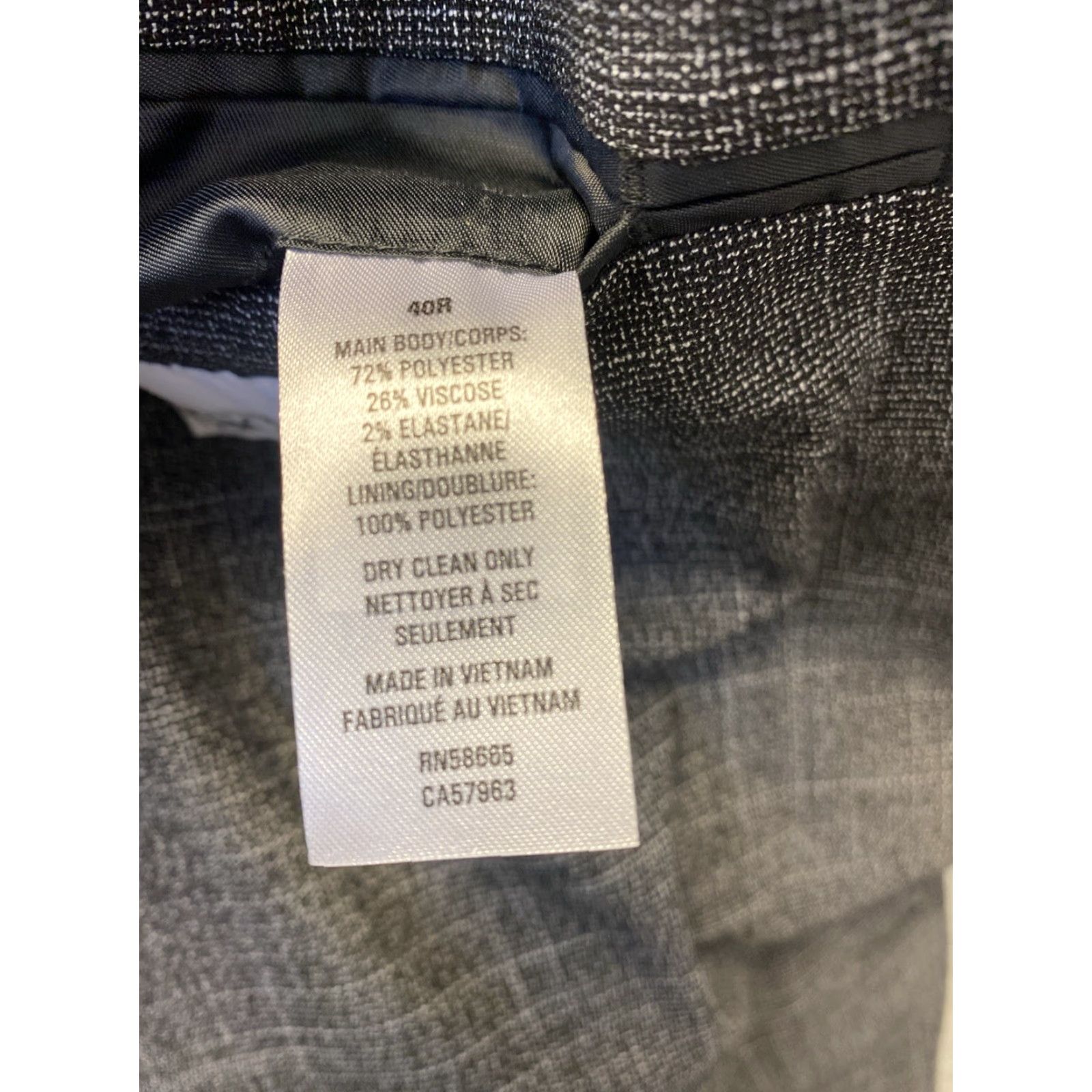 Nordstrom VINTAGE Nordstrom Men’s Blazer Sport Coat Single-Breasted 40R Gray Notch Lapel Lightweight Men's Size 40R - 6 Thumbnail