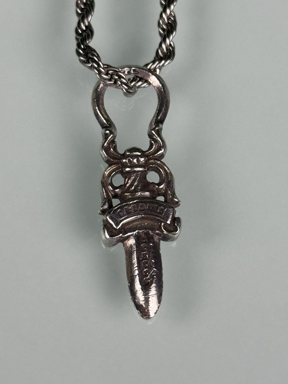 Chrome Hearts Chrome Hearts .925 Silver Dagger Zip Pendant with Rope Chain Size ONE SIZE - 1 Thumbnail