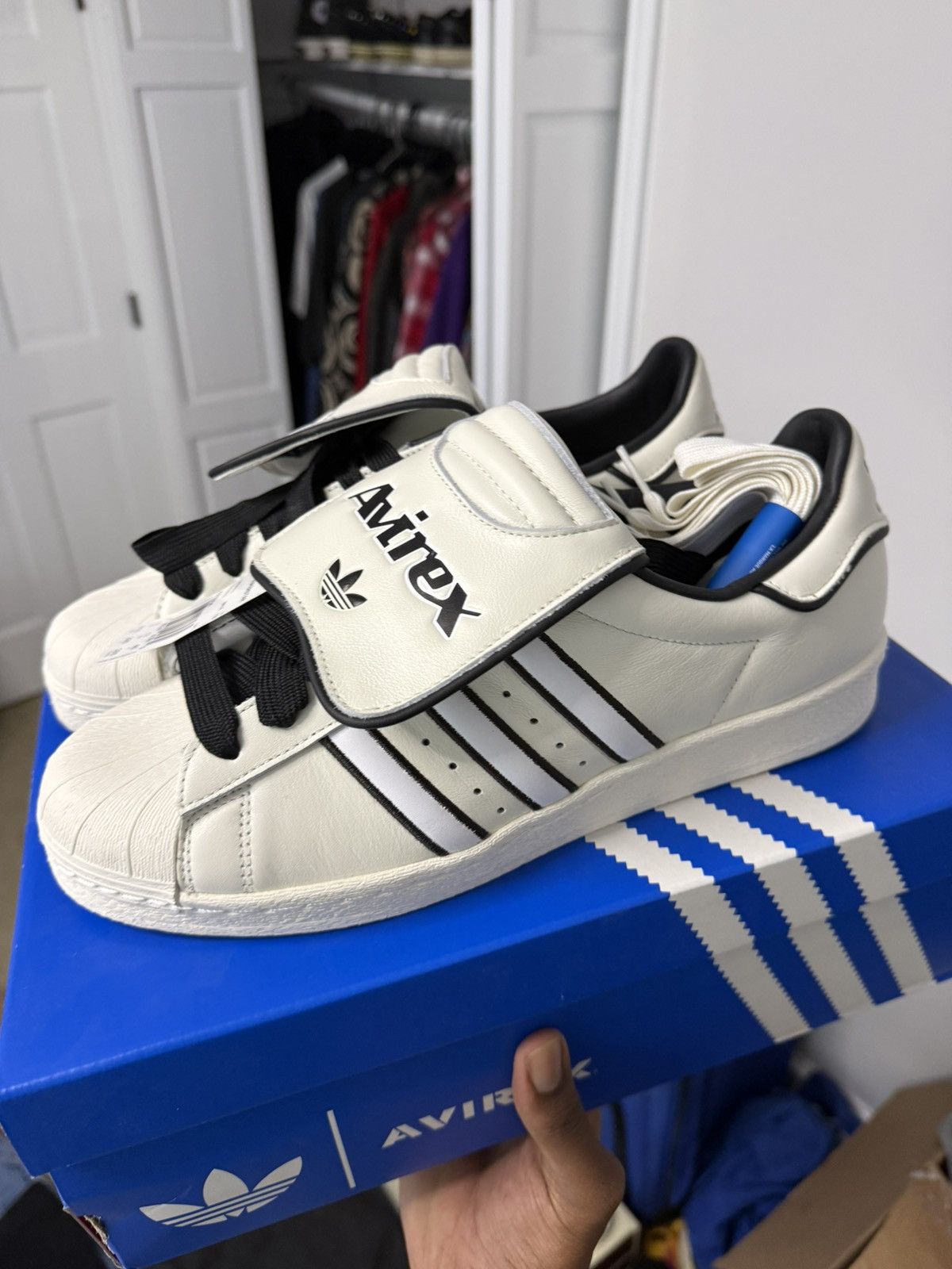 Adidas Adidas x Avirex Superstars Size US 11.5 / EU 44-45 - 1 Thumbnail