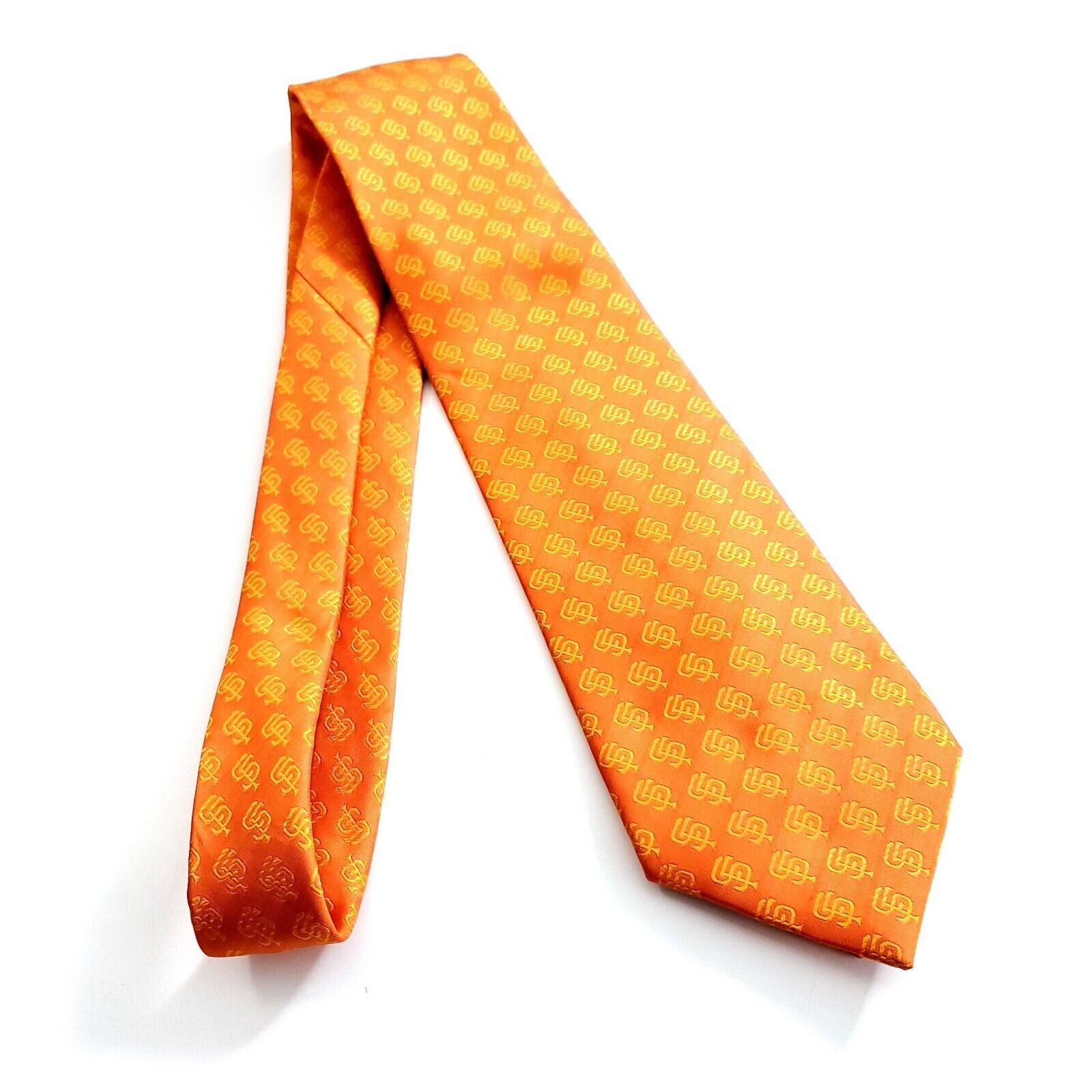 Vintage Genentech Orange San Francisco Padres Baseball Polyester Tie Size ONE SIZE - 6 Thumbnail