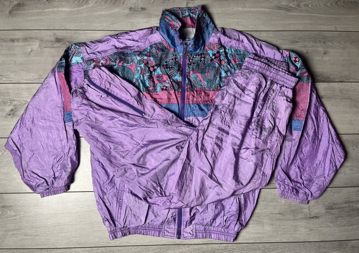 Adidas Vintage Adidas Track suit 80s Windbreaker Track Pants L/XL Size US L / EU 52-54 / 3 - 1 Thumbnail