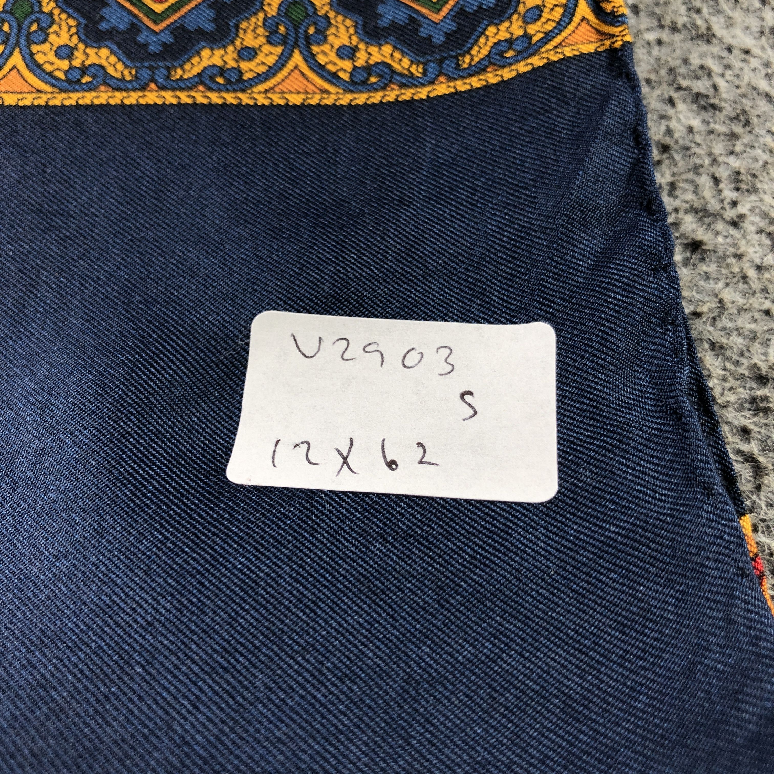 Japanese Brand Vintage Silk Scarf Muffler Stole V2903 Size ONE SIZE - 7 Thumbnail