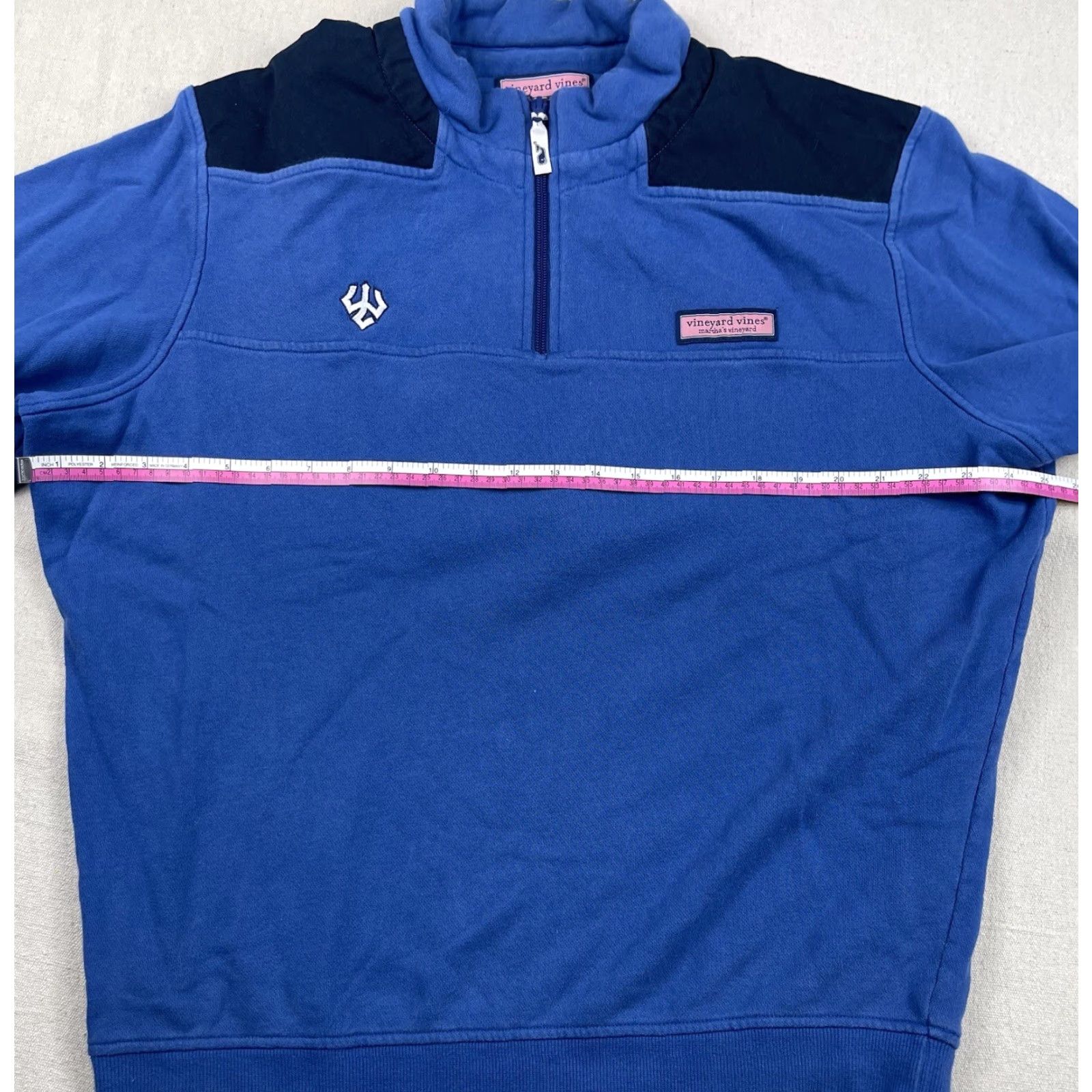 Vineyard Vines VINEYARD VINES Men's Shep Shirt Pullover 1/4 Zip Sweatshirt Blue M Collegiate Casual Logo Size US M / EU 48-50 / 2 - 4 Thumbnail
