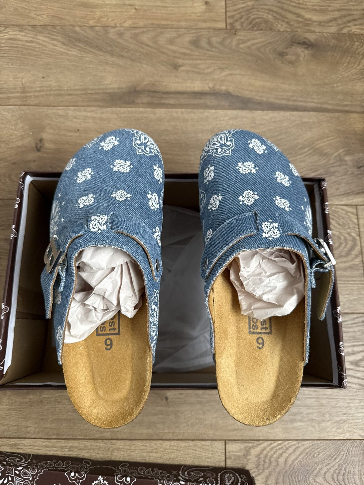 Bravest Studios Bravest Studios Blue Paisley Clogs Size US 9 / EU 42 - 3 Thumbnail