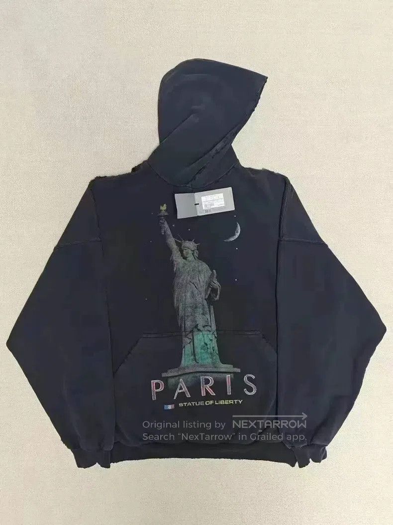 Balenciaga Balenciaga 24 FW Statue of Liberty Sabotage Hoodie 2502