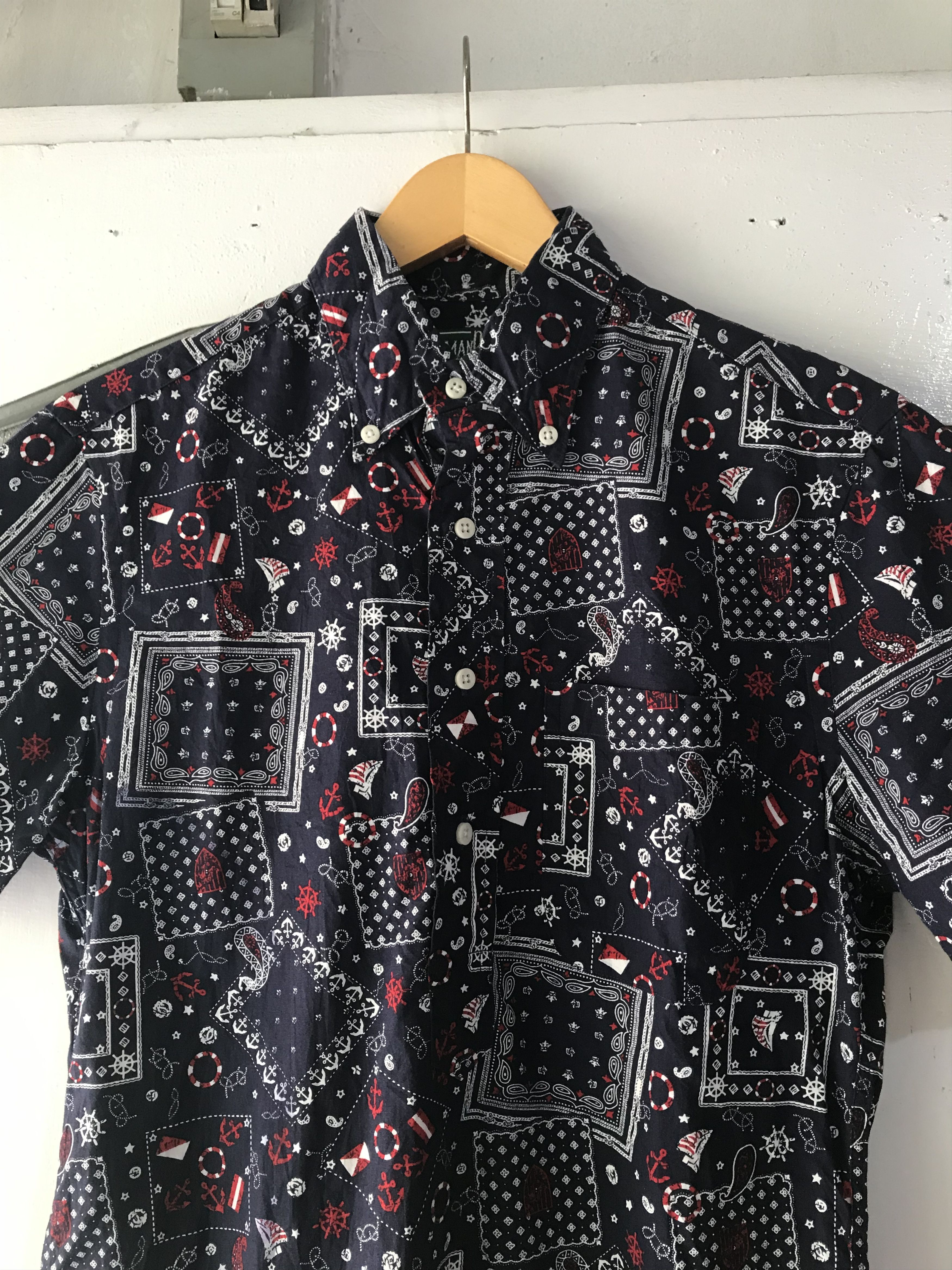 Gitman Bros. × Gitman Bros. Vintage Gitman Bros Vintage Half Button paisley shirts Size US S / EU 44-46 / 1 - 2 Thumbnail