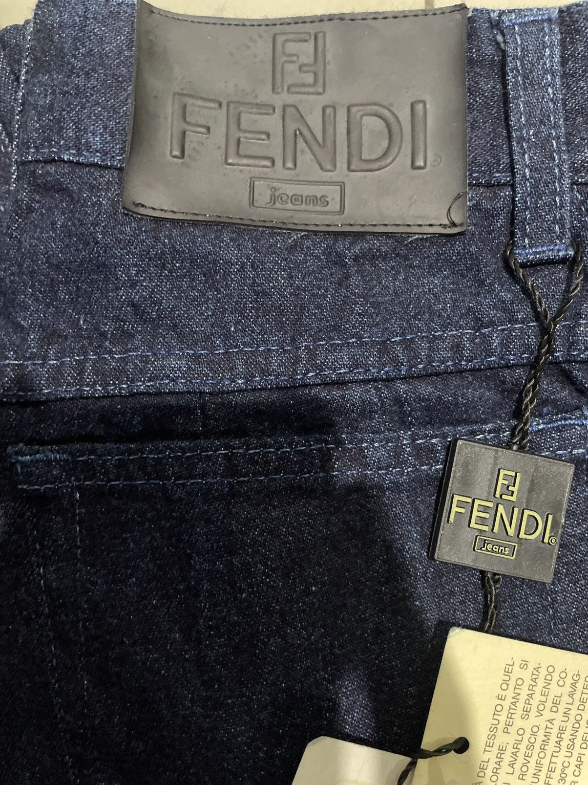 Fendi Vintage Fendi Jeans Dark Indigo Denim BNWT 90s FENDI Size 27" / US 4 / IT 40 - 5 Thumbnail