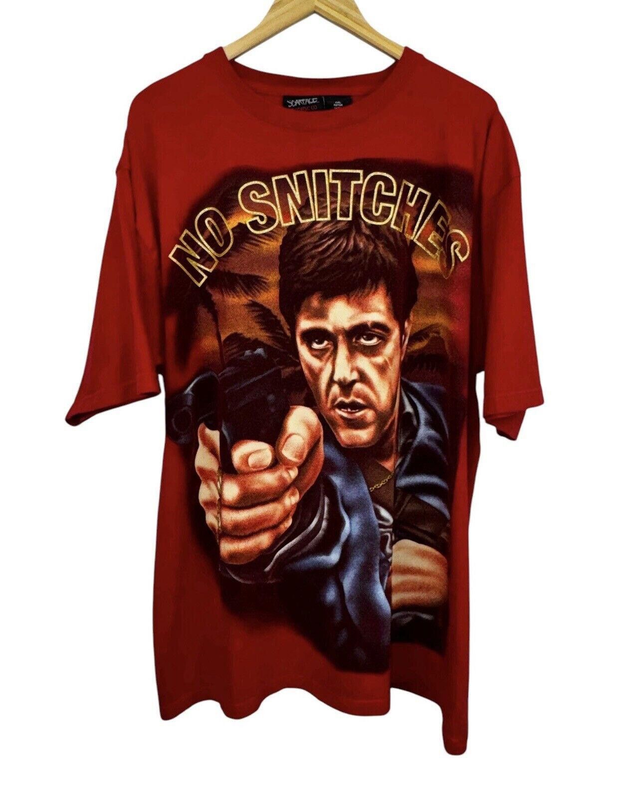 Designer Vintage Scarface Clothing Co Mega Print Red Shirt 2XL Size US XXL / EU 58 / 5 - 1 Thumbnail