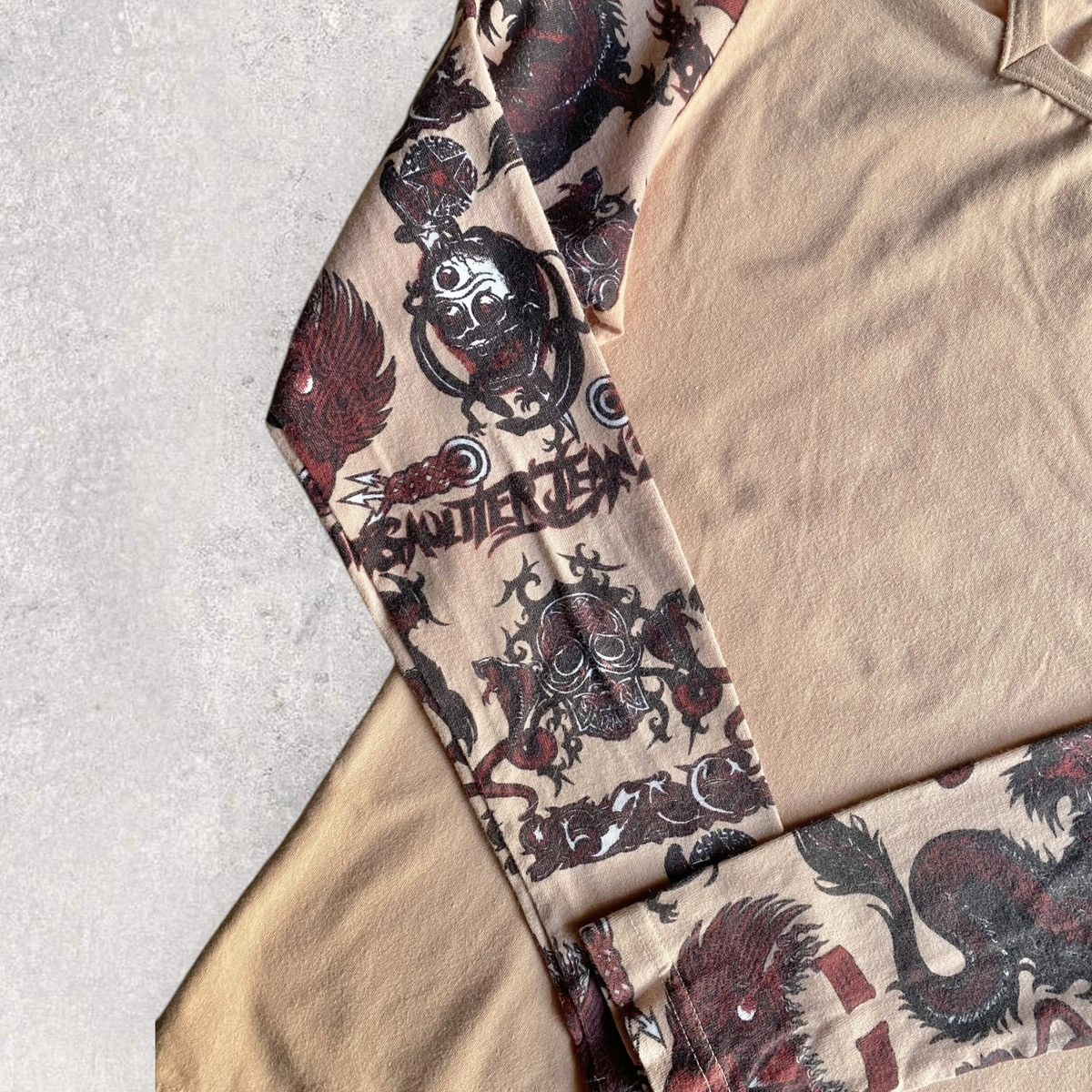 Jean Paul Gaultier Dragon Tribal Sleeve Square Neck L/S Size M / US 6-8 / IT 42-44 - 5 Thumbnail