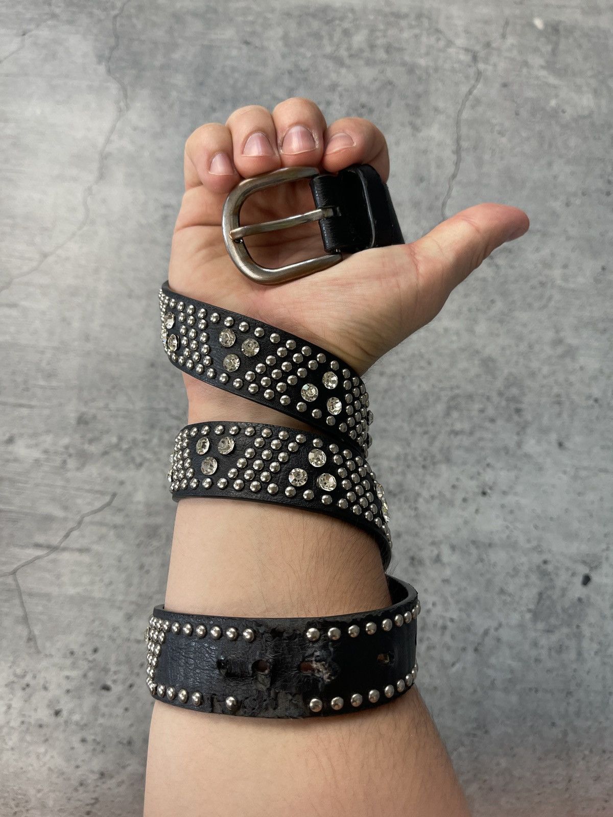 Hysteric Glamour Rhinestones Japanese Punk BB Simon style Y2K Belt Size ONE SIZE - 2 Thumbnail