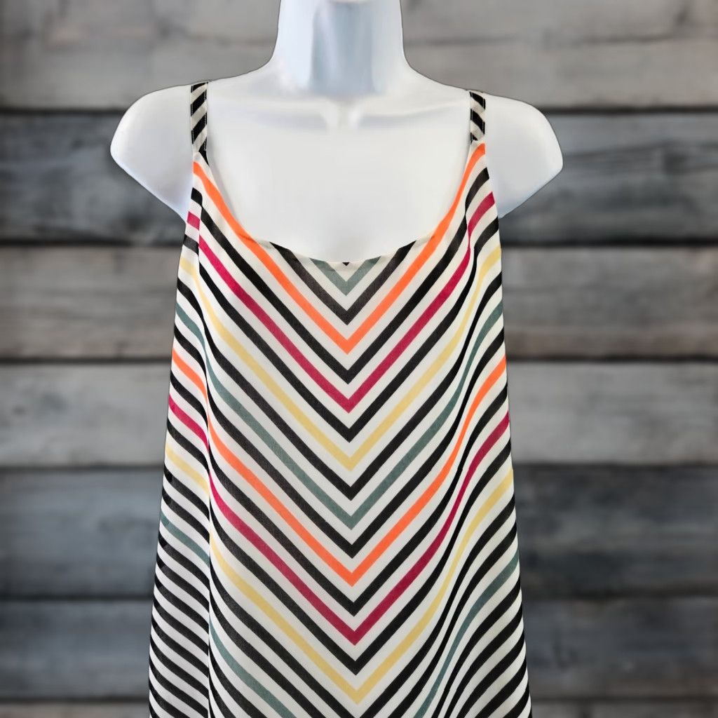 Vintage Cabi 5043 Womens Camisole Tank Top Sz M Stripe Black Yellow Sleeveless Shirt Womens Medium Camisole Style Size M / US 6-8 / IT 42-44 - 1 Thumbnail