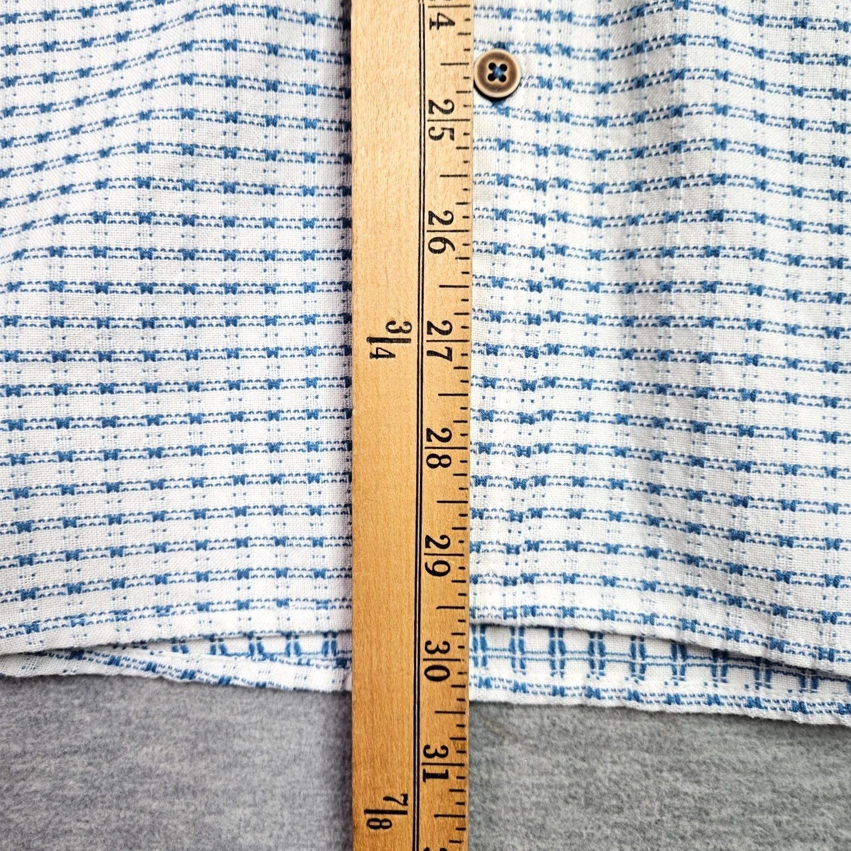 Carbon Carbon Carbon2Cobalt Button Up Shirt L Blue White Check Long Sleeve Cotton Casual Size US L / EU 52-54 / 3 - 4 Thumbnail