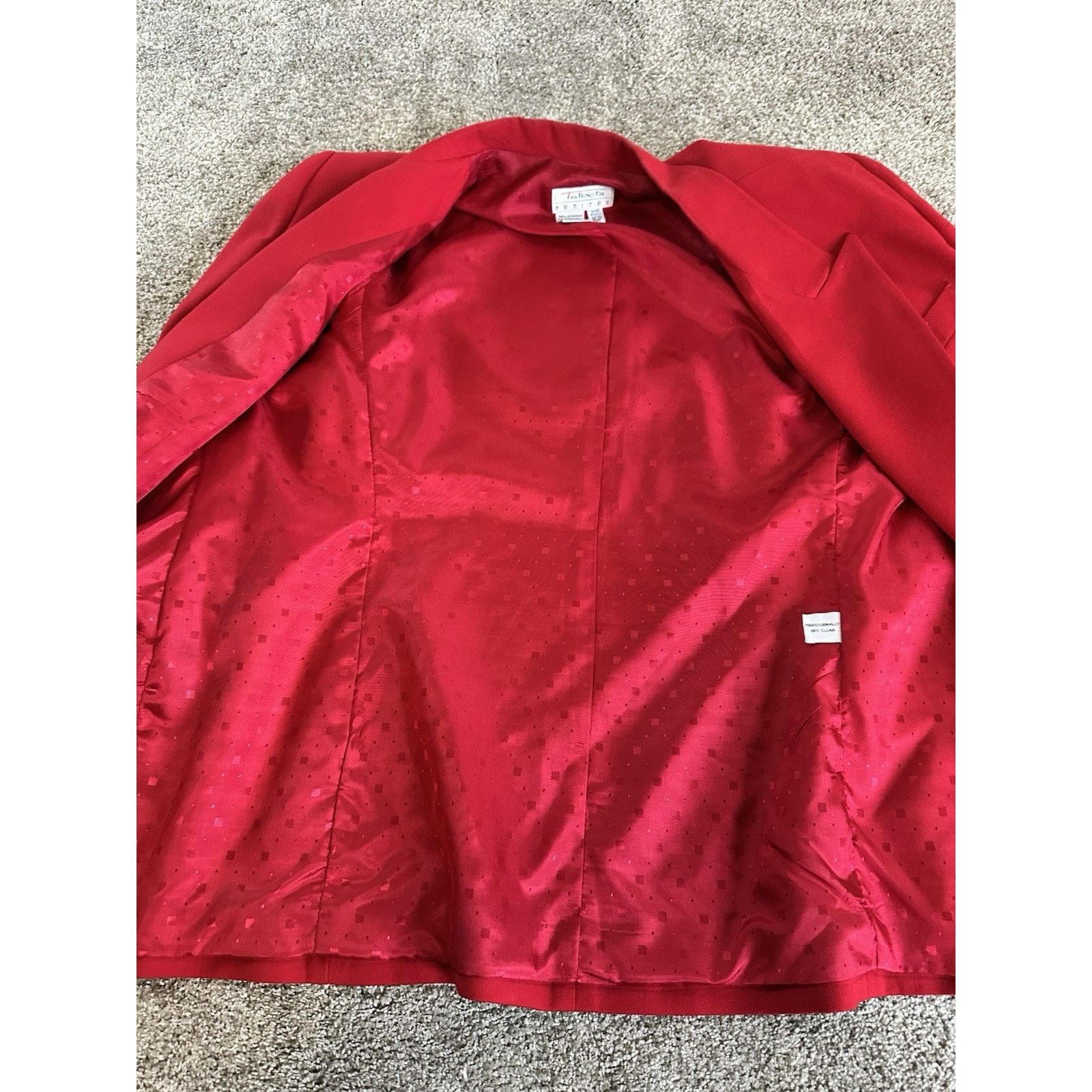 Talbots Vintage Talbots Women’s Blazer Jacket 16 Petite Red Wool Size XXL / US 16-18 / IT 52-54 - 7 Thumbnail