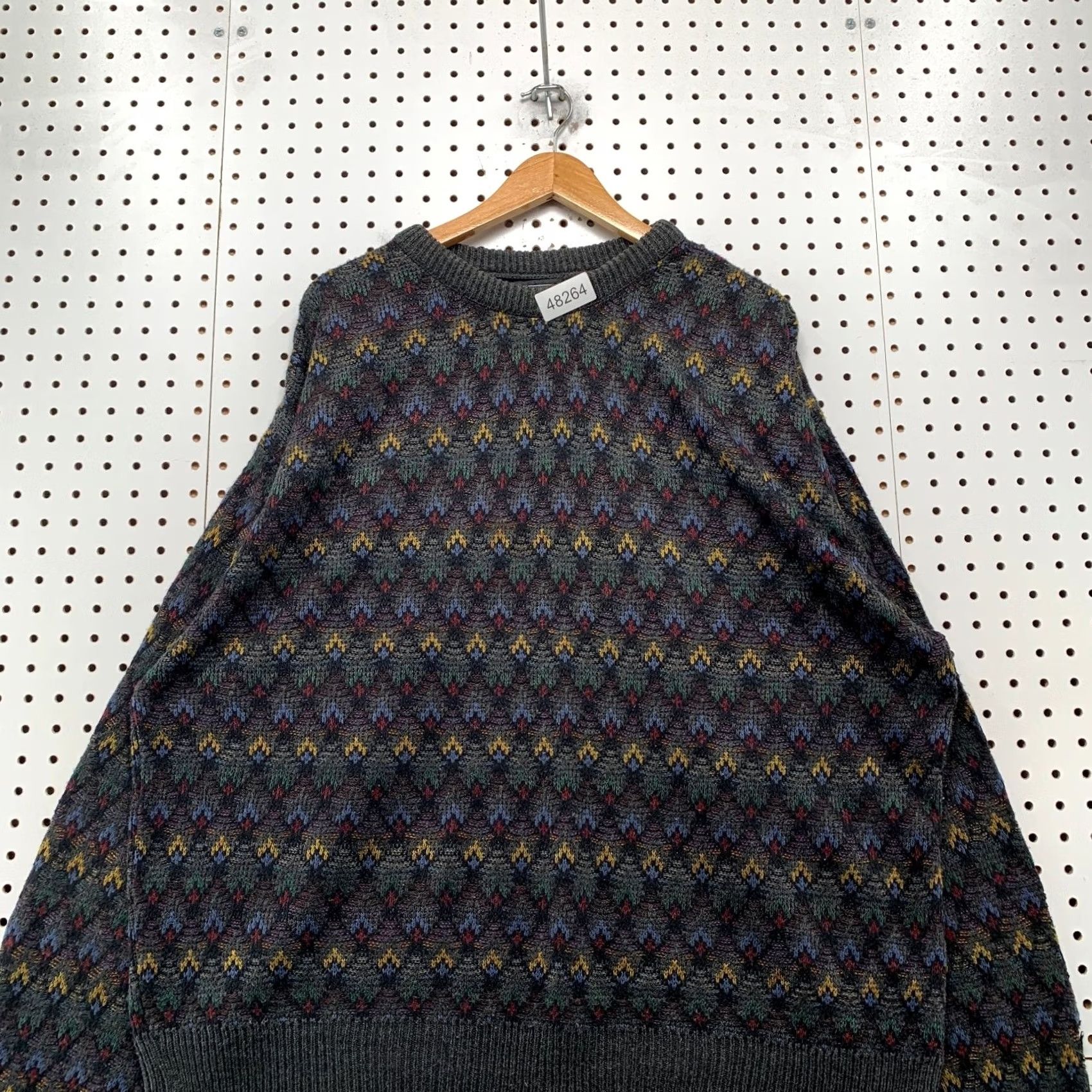 Jantzen Vintage Jantzen 3D Knit Sweater Mens XL Gray Geometric Acrylic Grandpa Made USA Size US XL / EU 56 / 4 - 2 Thumbnail
