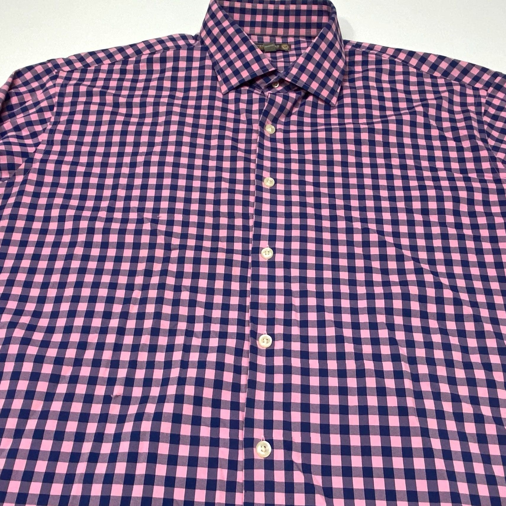 Peter Millar Peter Millar Shirt Mens XL Purple Check Summer Comfort Stretch Button-Down Size US XL / EU 56 / 4 - 5 Thumbnail