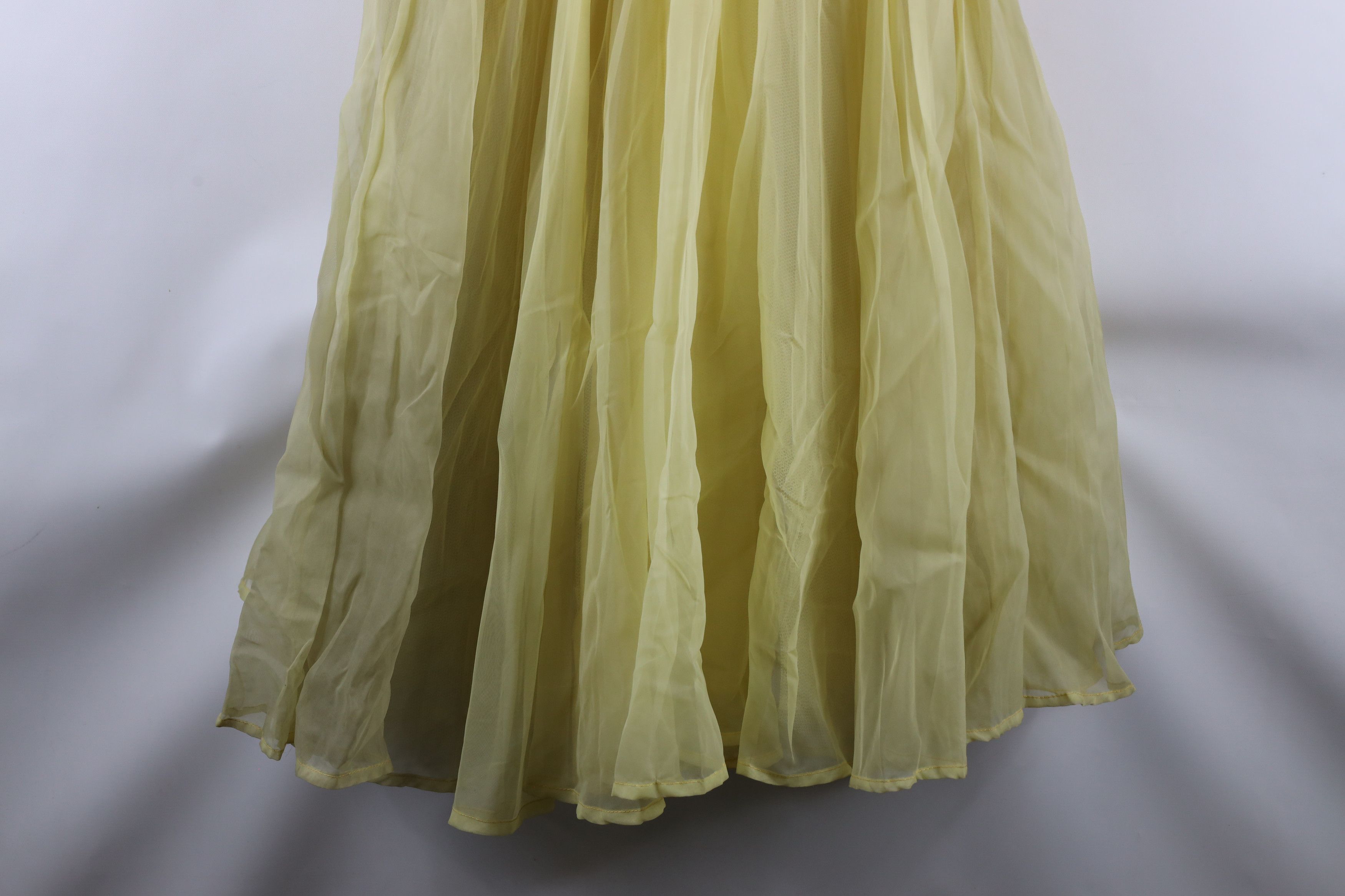 Vintage Vintage 50s Chiffon Cupcake Party Prom Dress Rockabilly Size S / US 4 / IT 40 - 4 Thumbnail