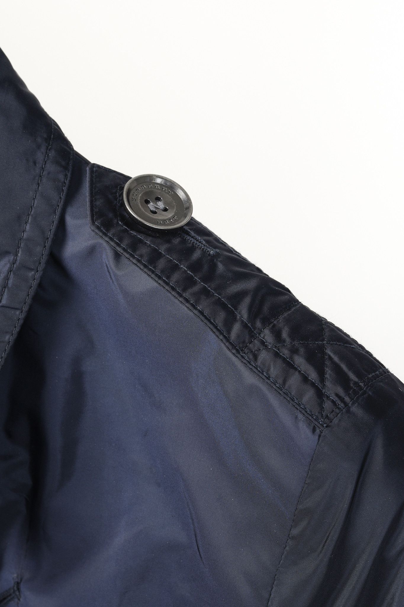 Burberry Burberry Brit Navy Double-Breasted Belted Short Rain Coat Size M / US 6-8 / IT 42-44 - 5 Thumbnail