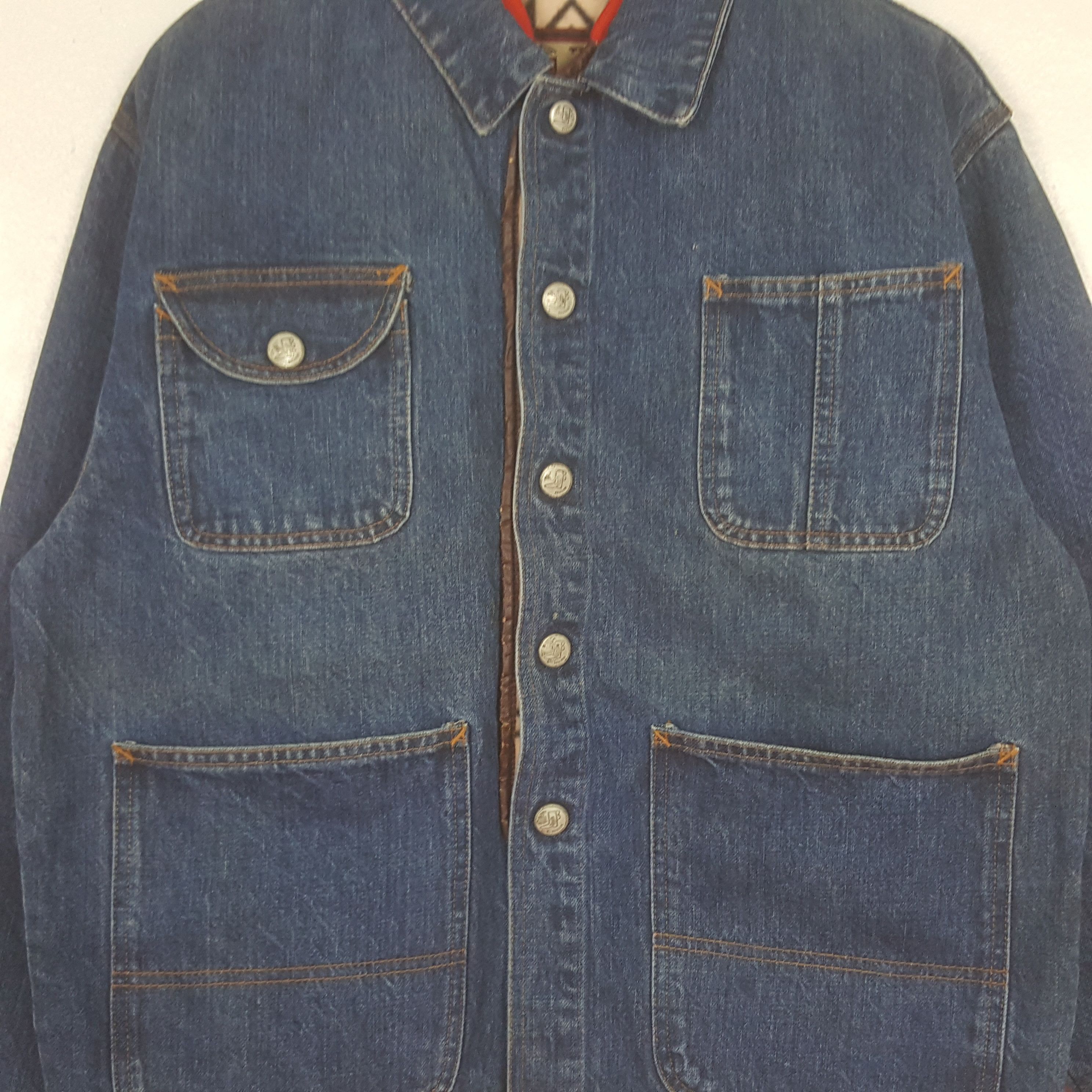 Vintage Vintage Bobson American Winter Denim Jacket C305N18 Size US L / EU 52-54 / 3 - 2 Thumbnail