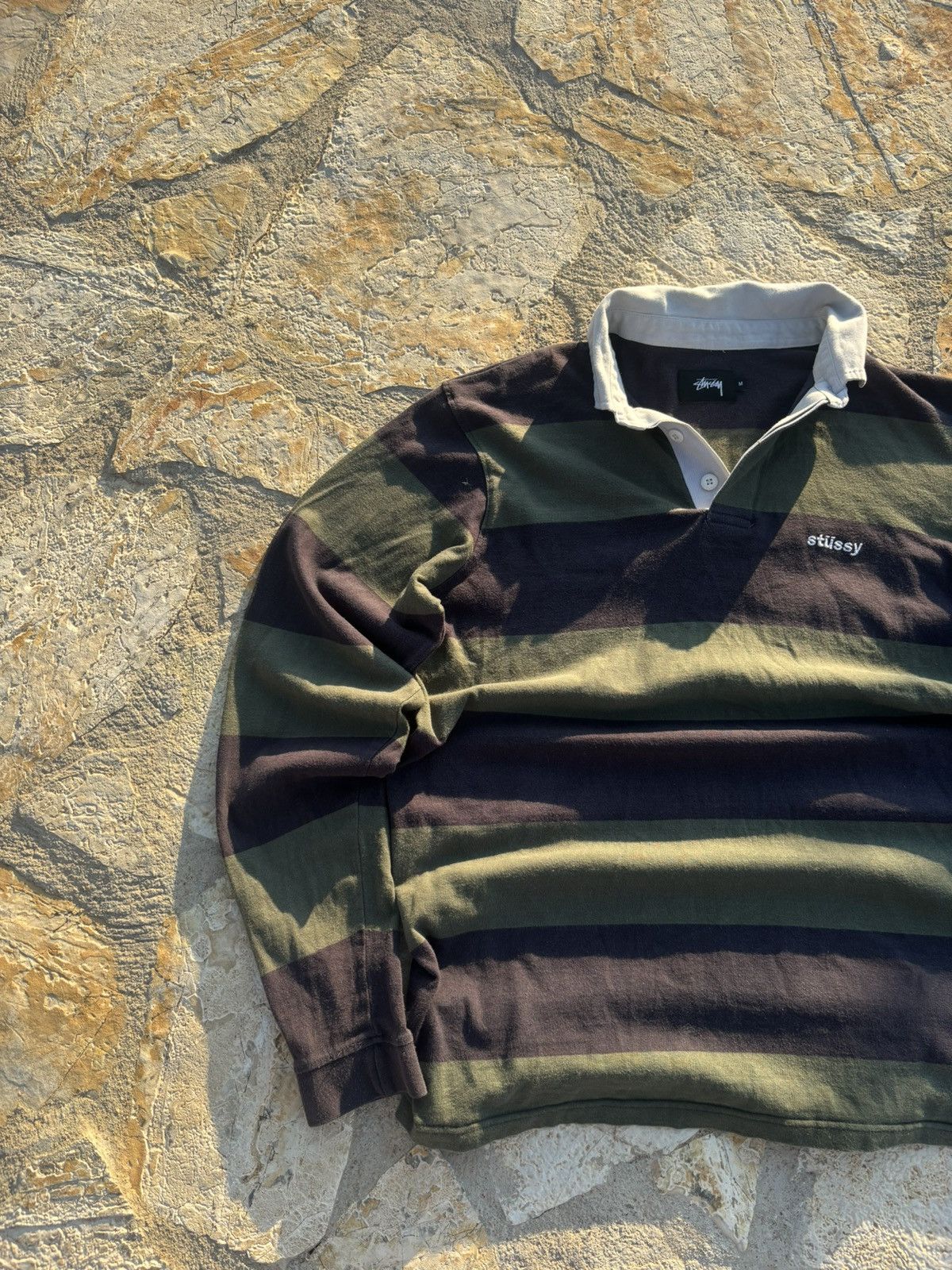 Japanese Brand × Stussy Aestethic Over Longsleeve Crewneck Stussy Y2K Hype Stripe Size US M / EU 48-50 / 2 - 2 Thumbnail