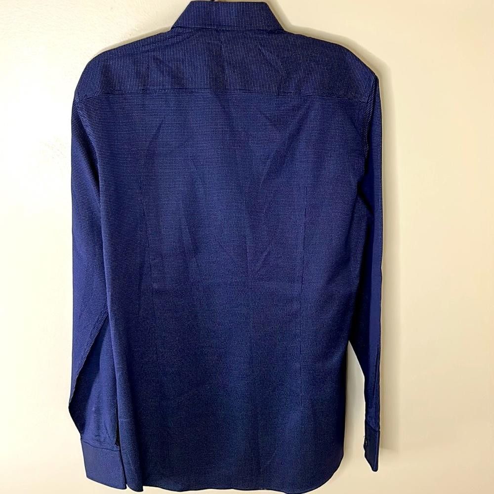 Hugo Boss NWT Slim Fit Shirt- BOSS-size 15.5-Deep Blue-100% CtnTwoply Size 38R - 5 Thumbnail