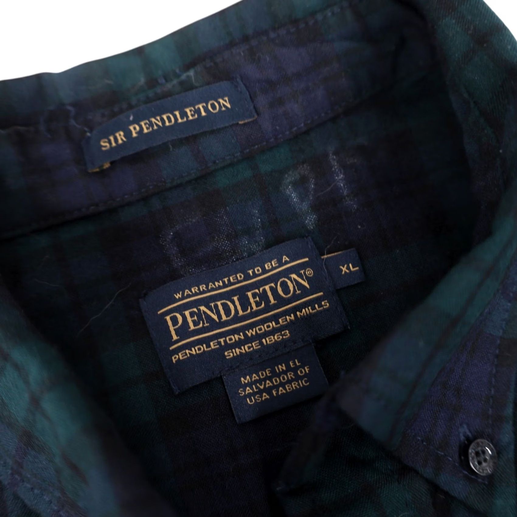 Pendleton Pendleton Sir Pendleton MacDougall Wool Button Up Shirt Green XL Mens Long Sleeve Regular Sleeve Size US XL / EU 56 / 4 - 6 Thumbnail