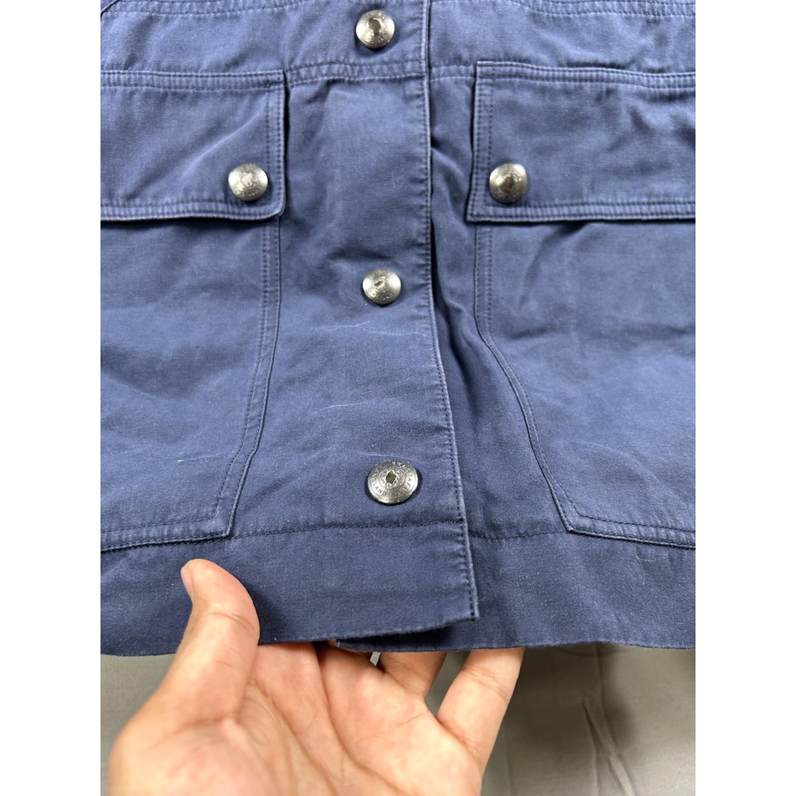 Belstaff Belstaff Coat Mens Small 40 Blue Hooded Canvas Parka Snap Navy Outdoor Regular Size US XXS / EU 40 - 5 Thumbnail