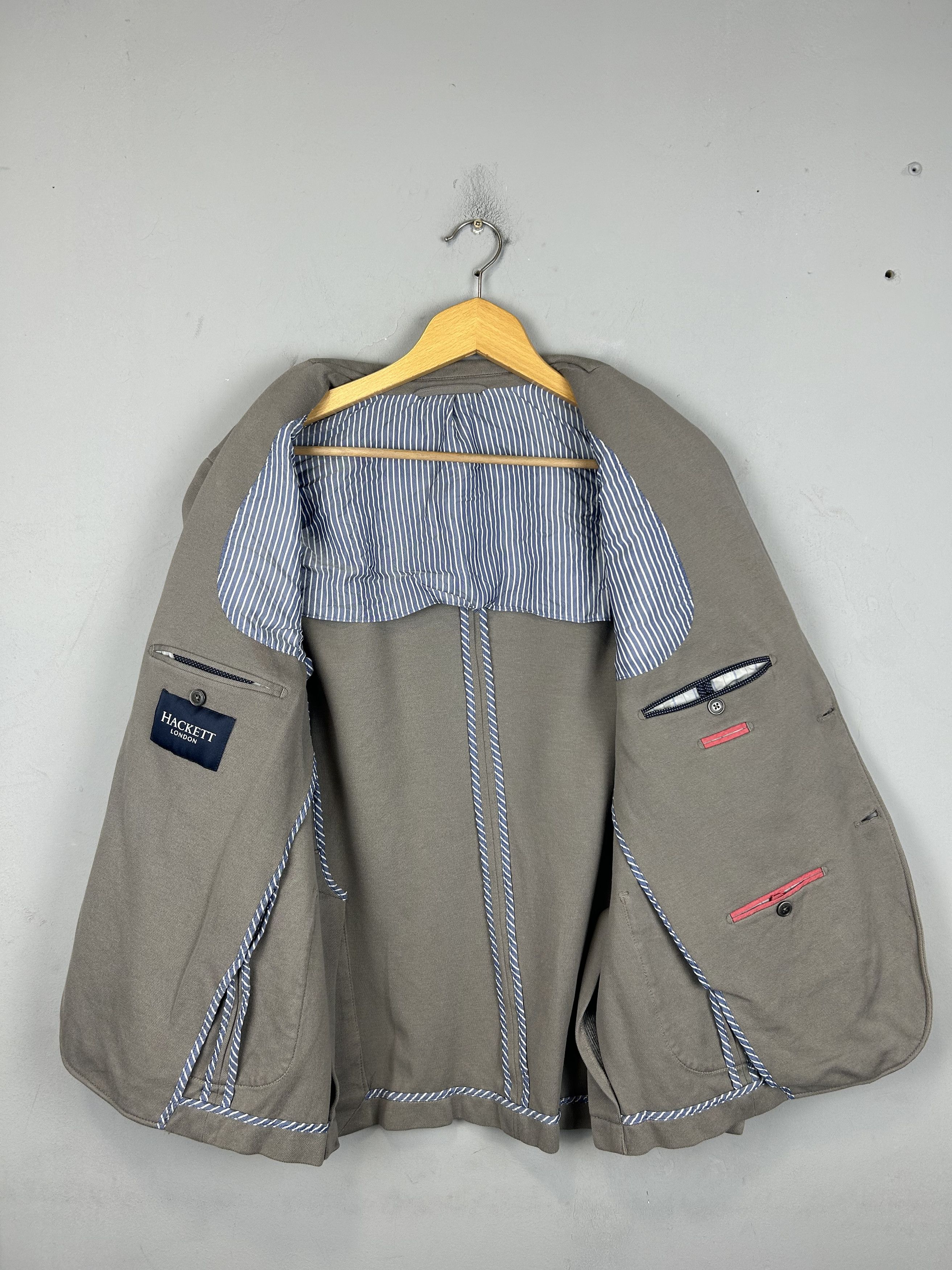Hackett Hackett Piquet Blazer London Jacket 945 Grey Men's 42L Size Size 42L - 5 Thumbnail