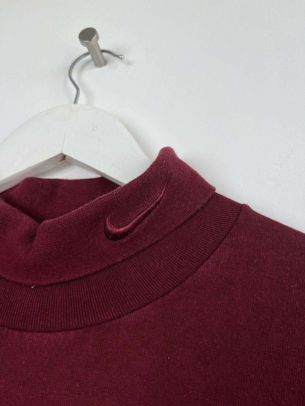 Nike Vintage Burgundy Nike Turtleneck Made in USA Longsleeve Size US L / EU 52-54 / 3 - 3 Thumbnail