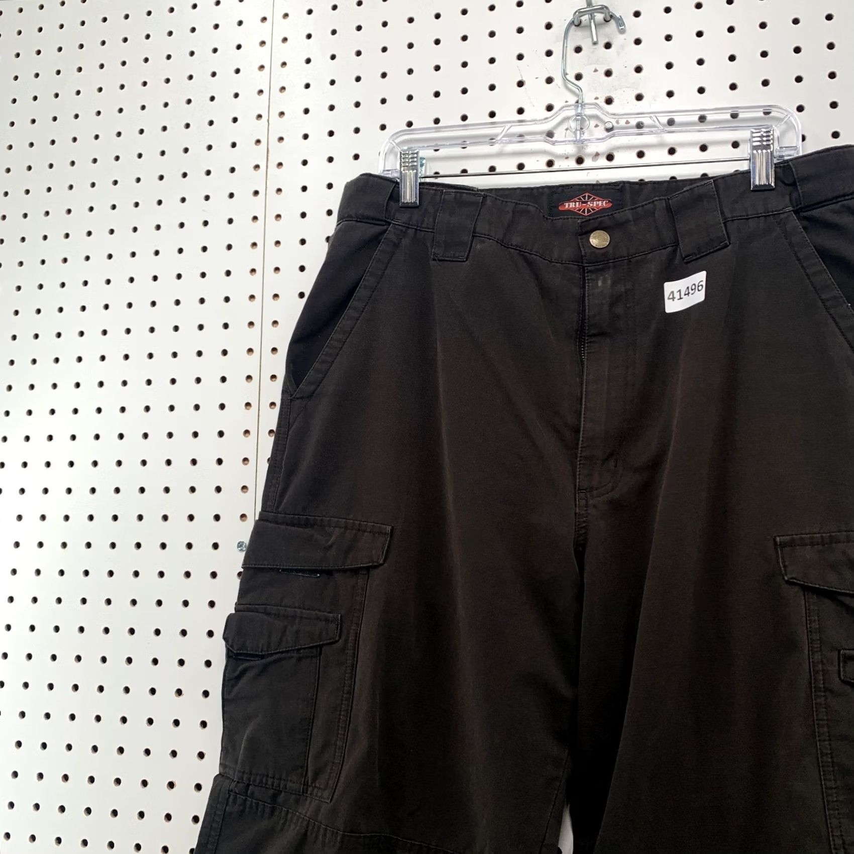 Vintage Tru Spec Cargo Pants Men 36x31 Black Utility Pockets Cargo Pants Mens 36 Inseam 31 Flat Front Canvas Size US 36 / EU 52 - 4 Thumbnail