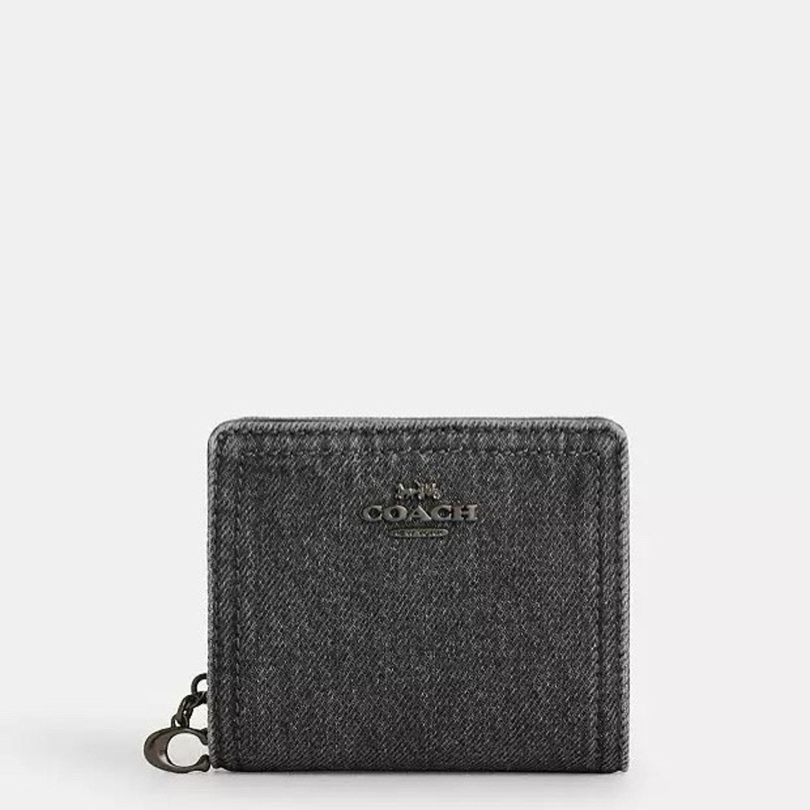 Coach NWT Coach CAP07 Denim Snap Wallet Washed Grey Size ONE SIZE - 2 Thumbnail