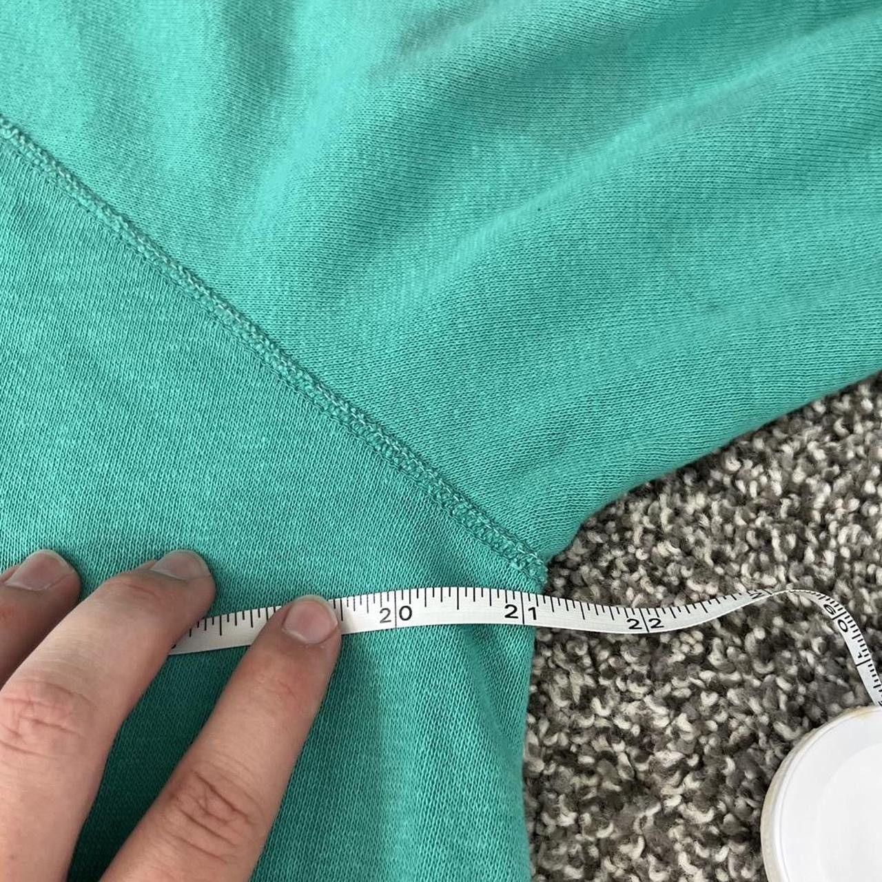1980's JCPenney Raglan Felt Printed Crewneck Snooker Teal