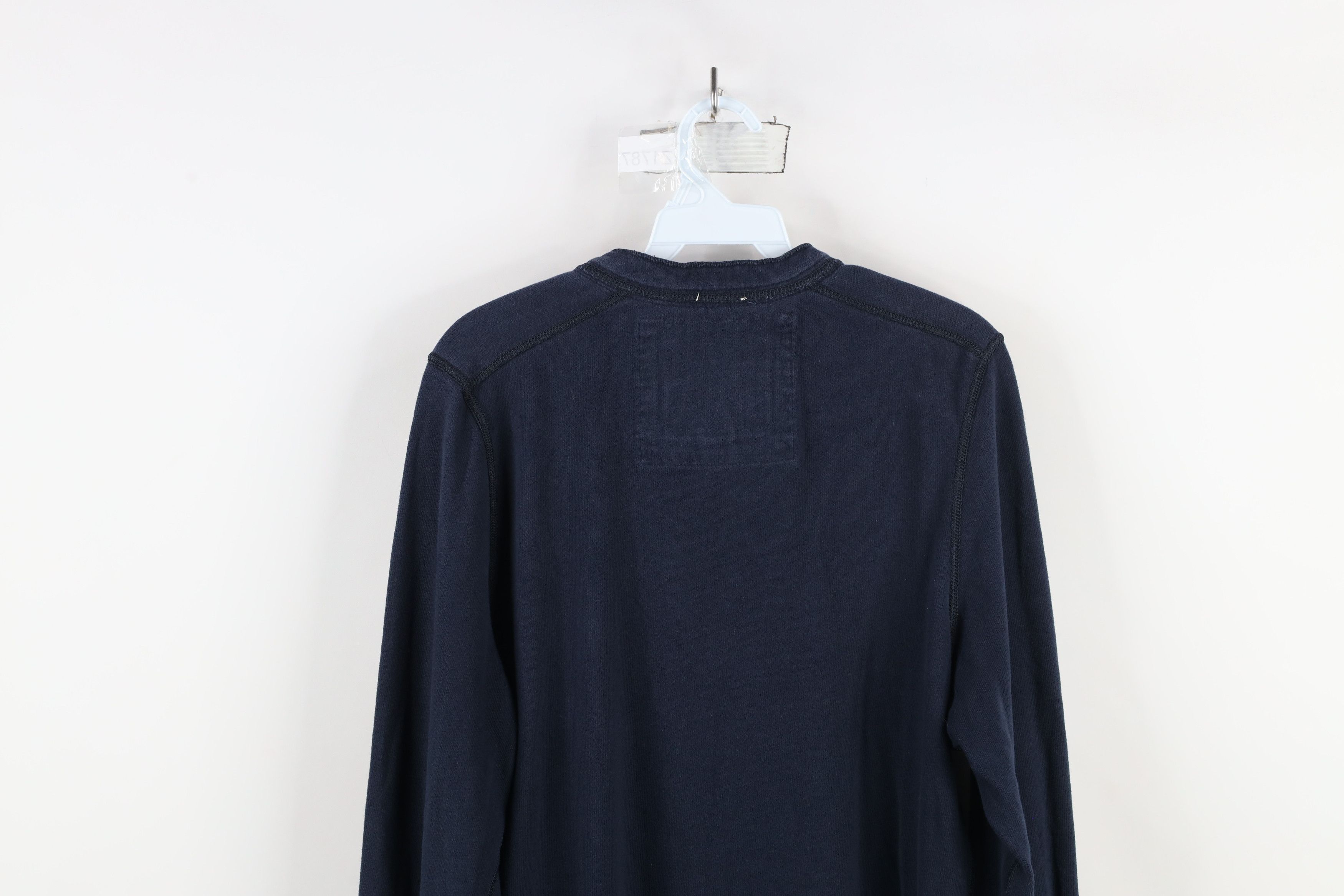 Abercrombie & Fitch × Vintage Vintage 90s Y2K Abercrombie & Fitch Knit Henley T-Shirt Blue Size US L / EU 52-54 / 3 - 14 Thumbnail