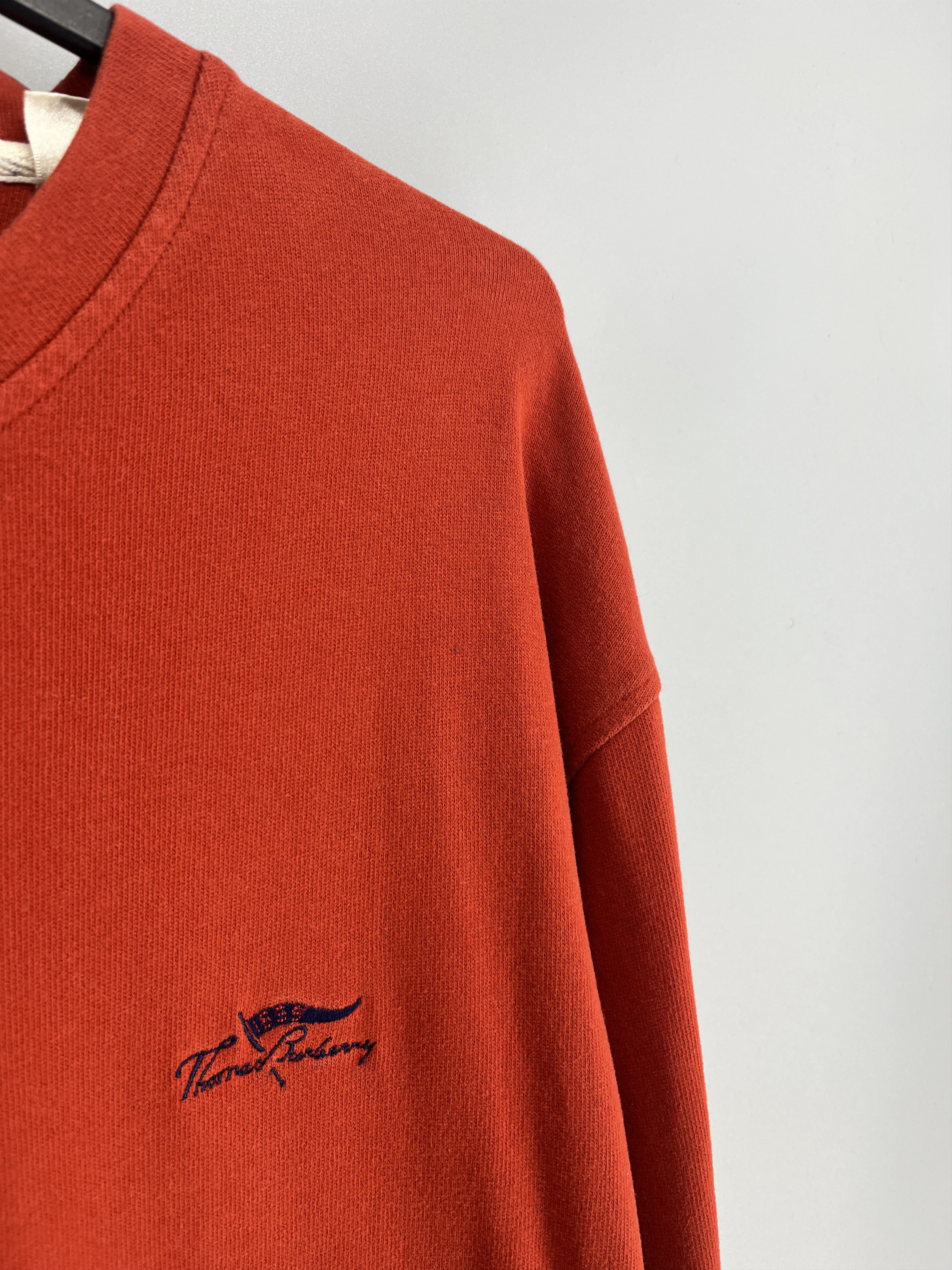 Burberry Large orange Thomas Burberry v neck jumper Size US XL / EU 56 / 4 - 6 Thumbnail