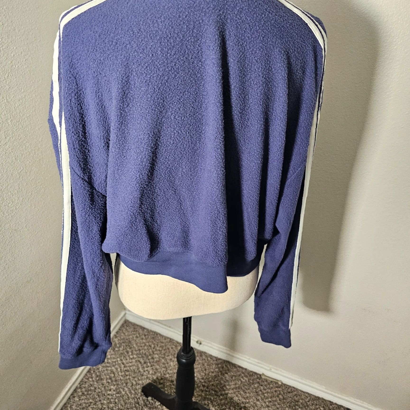 Victoria's Secret VINTAGE Victoria's Secret PINK Sweatshirt Cropped Polo Fleece Purple Size L Women's Size L / US 10 / IT 46 - 3 Thumbnail