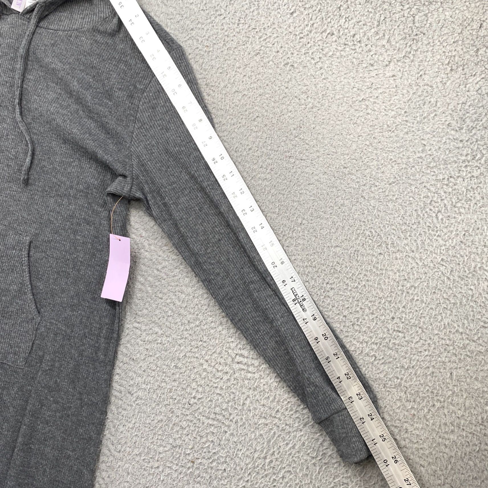 Vintage Joyspun Women’s Gray Knit Hooded Sweater Maxi Dress S Casual Womens Fall Winter Spring Lightweight Side Slit Polyester Blend Size S / US 4 / IT 40 - 6 Thumbnail