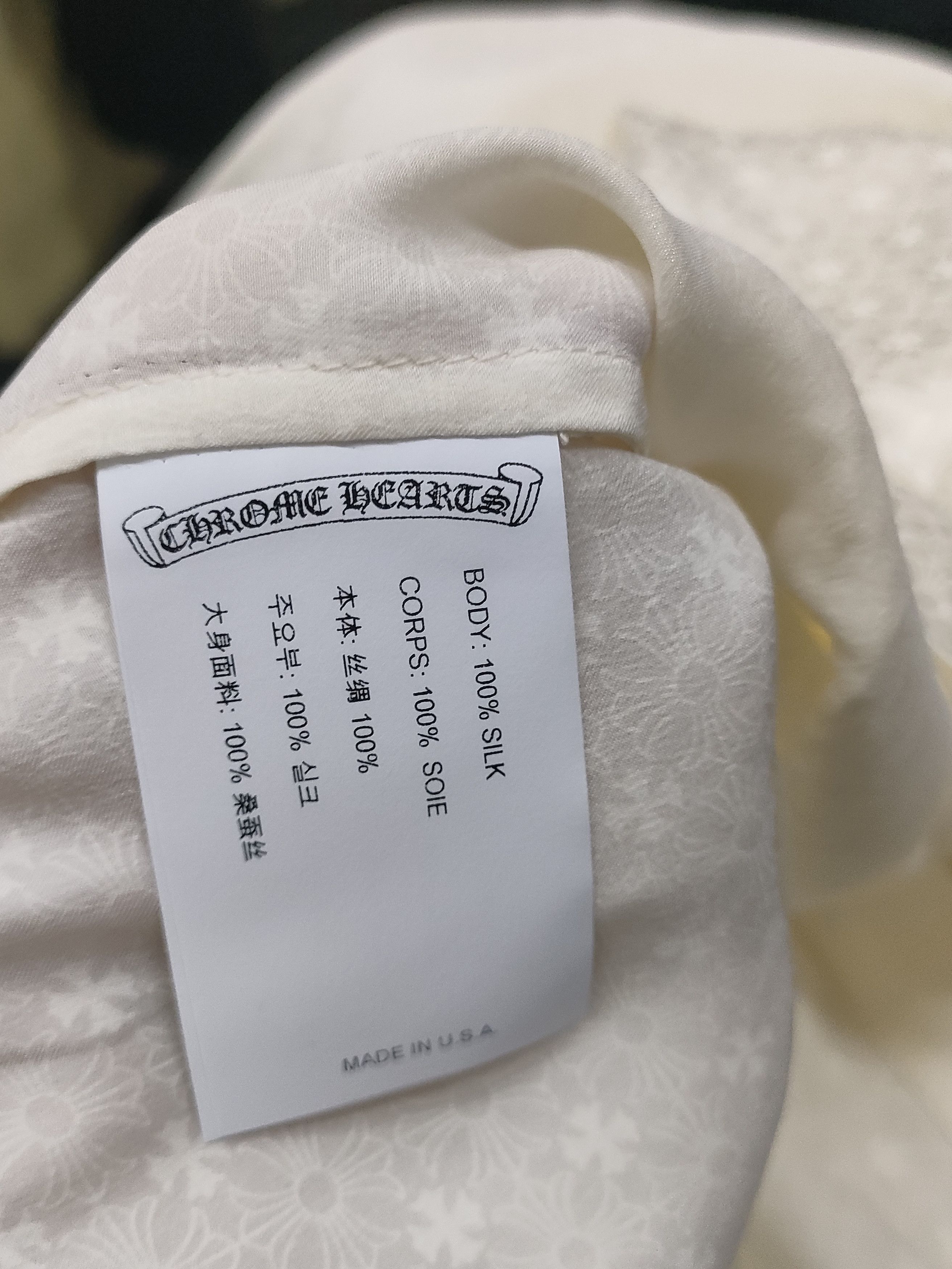 Chrome Hearts Chrome Hearts Tonal Monogram Silk Cropped Shirt Size S / US 4 / IT 40 - 4 Thumbnail